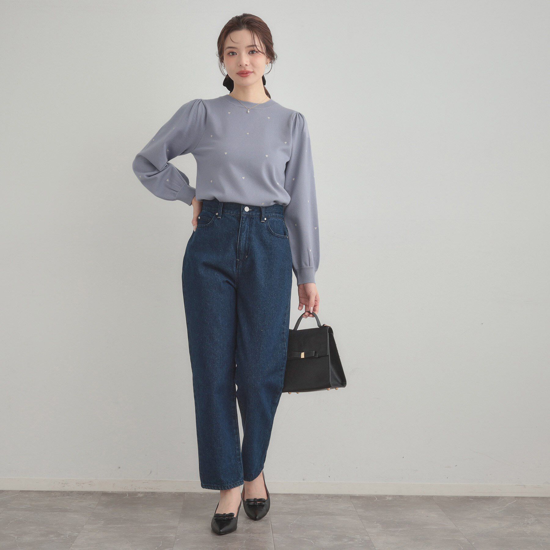 Couture broach「【着映え】ハートドットラメ刺繍ニット」|ニット・セーター|