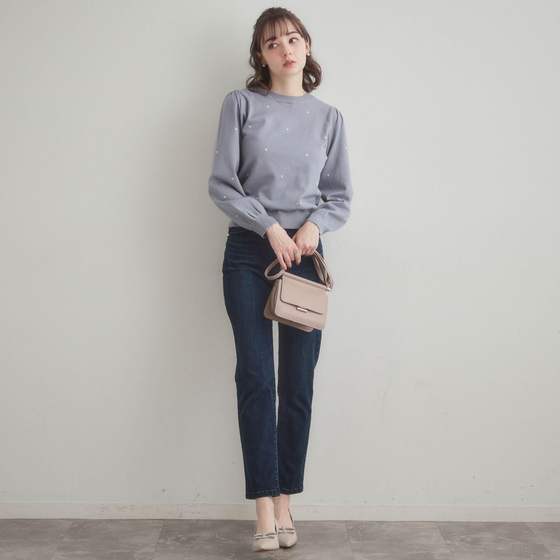 Couture broach「【着映え】ハートドットラメ刺繍ニット」|ニット・セーター|