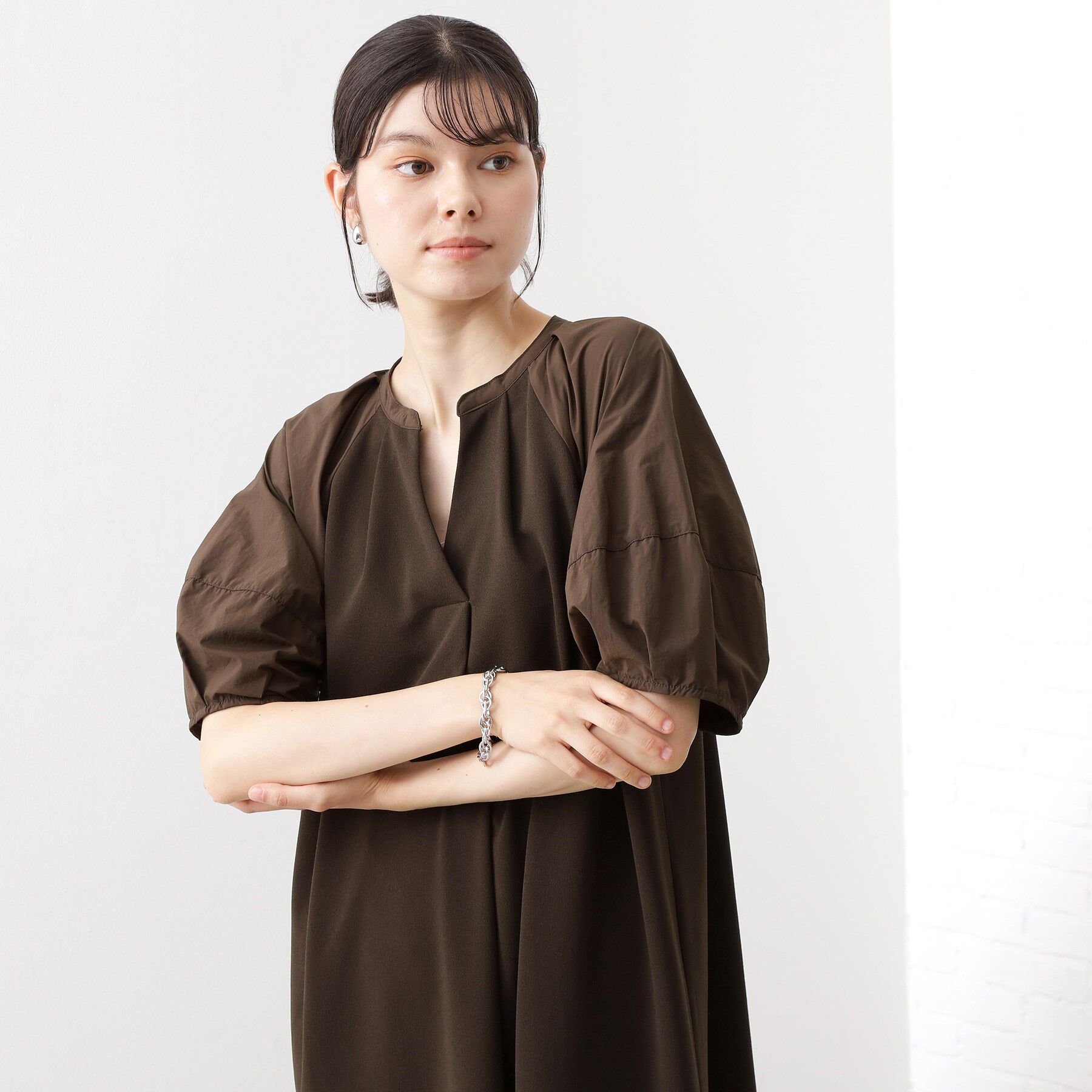 THE SHOP TK「【WEB限定】ドッキングカットソーワンピース【洗える】」|ワンピース|