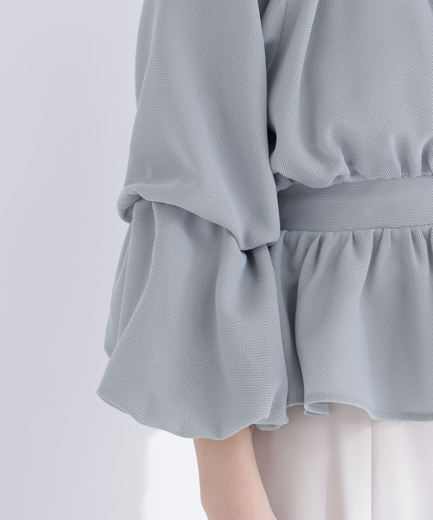  「メッシュギャザーペプラムブラウス」|シャツ・ブラウス|