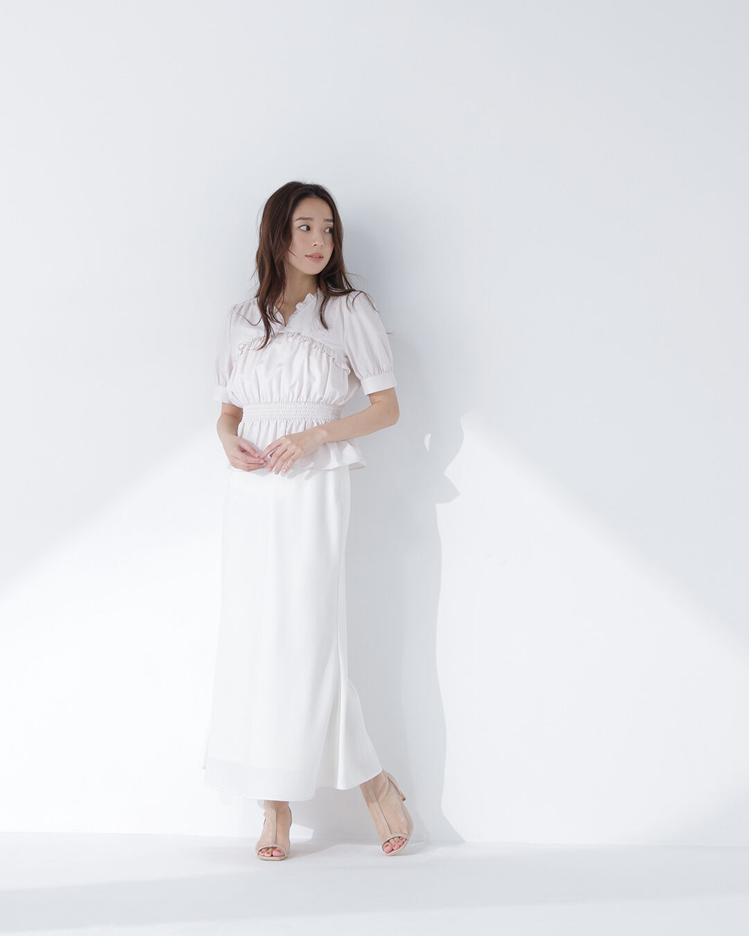  「Vネックペプラムブラウス」|シャツ・ブラウス|