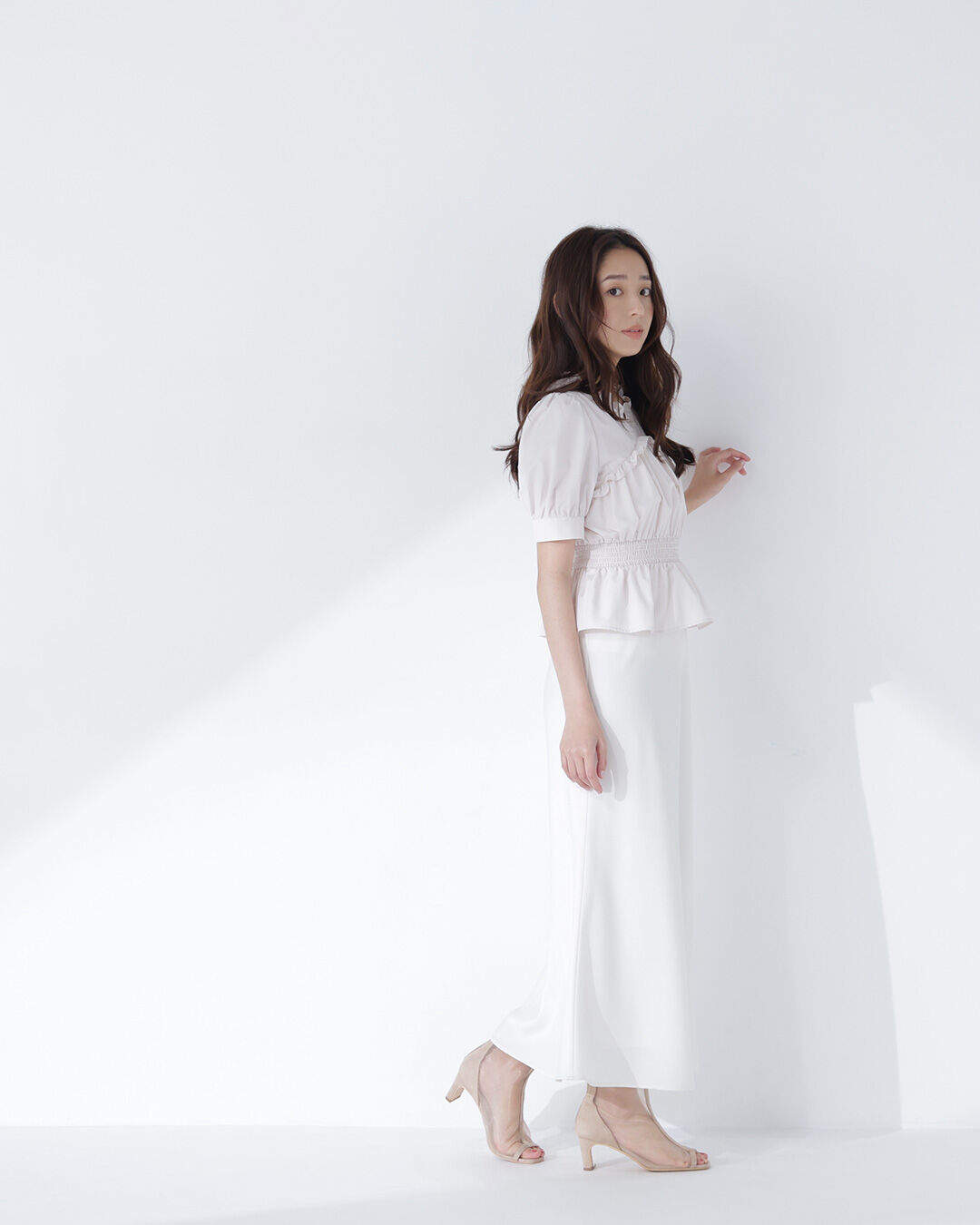  「Vネックペプラムブラウス」|シャツ・ブラウス|