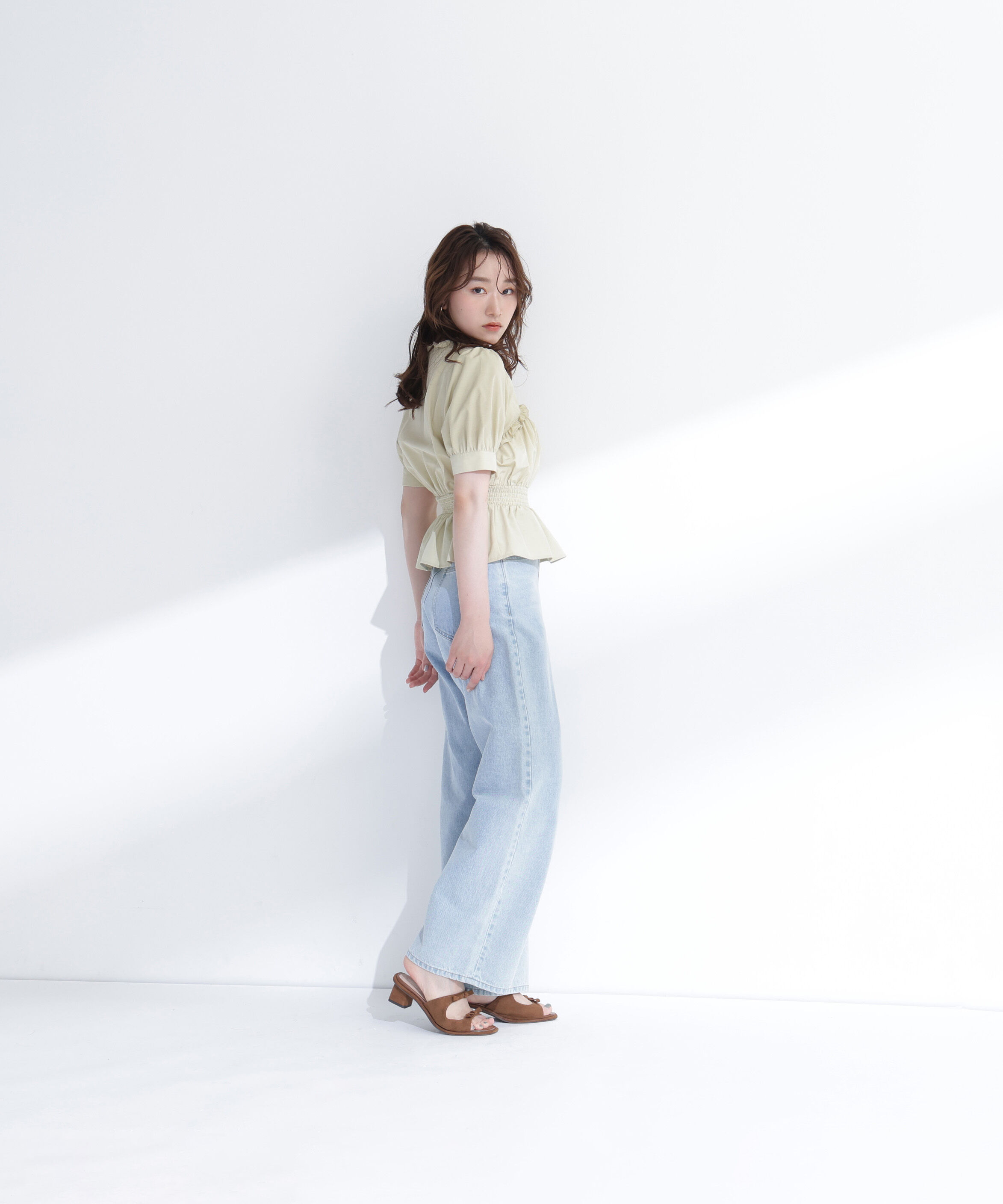  「Vネックペプラムブラウス」|シャツ・ブラウス|