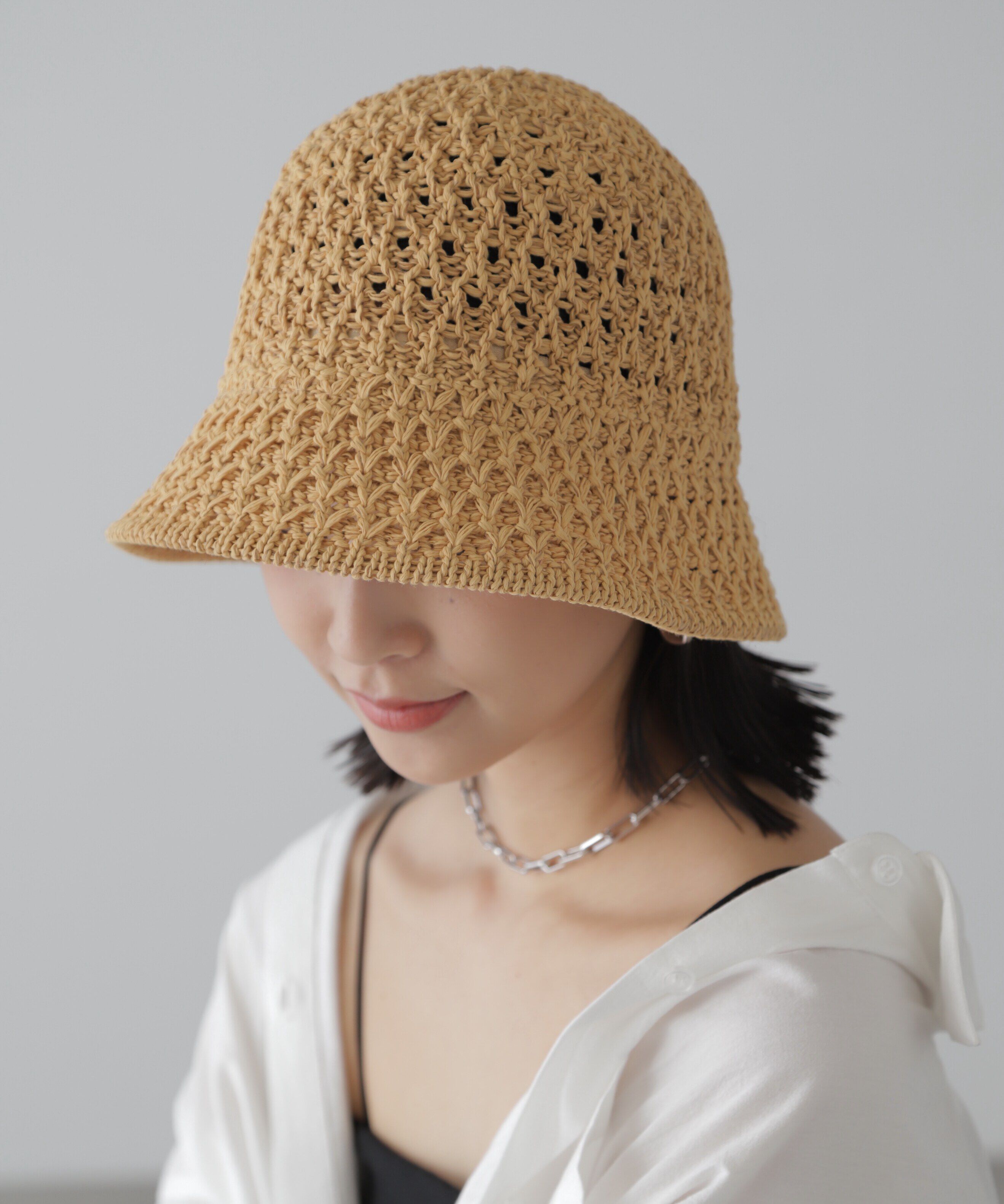  「クロシェハット」|ソックス|ベージュ