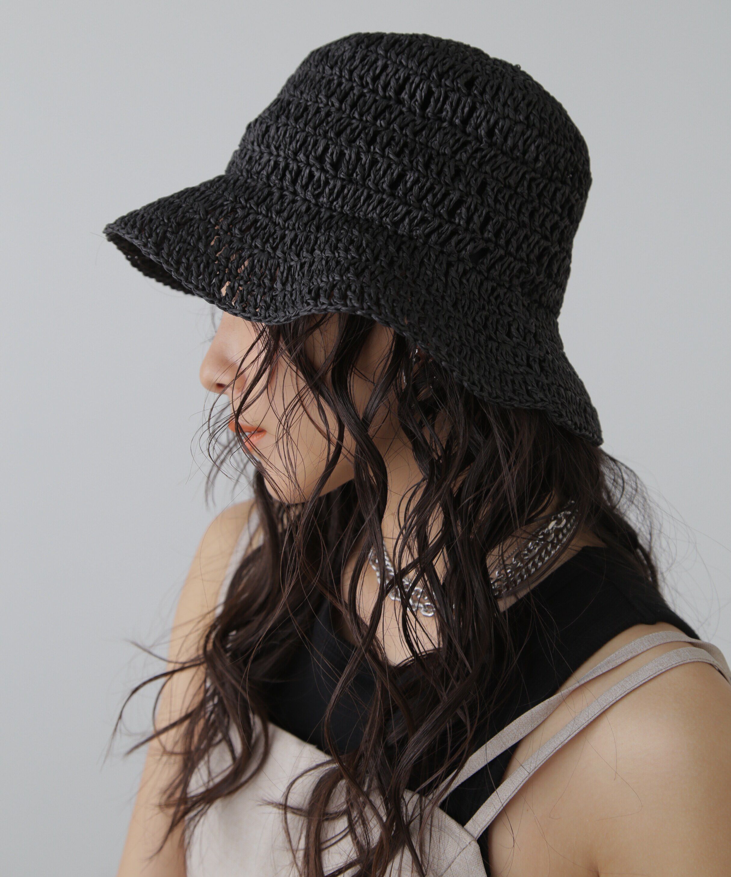  「ペーパークロシェキャペリンハット」|ソックス|