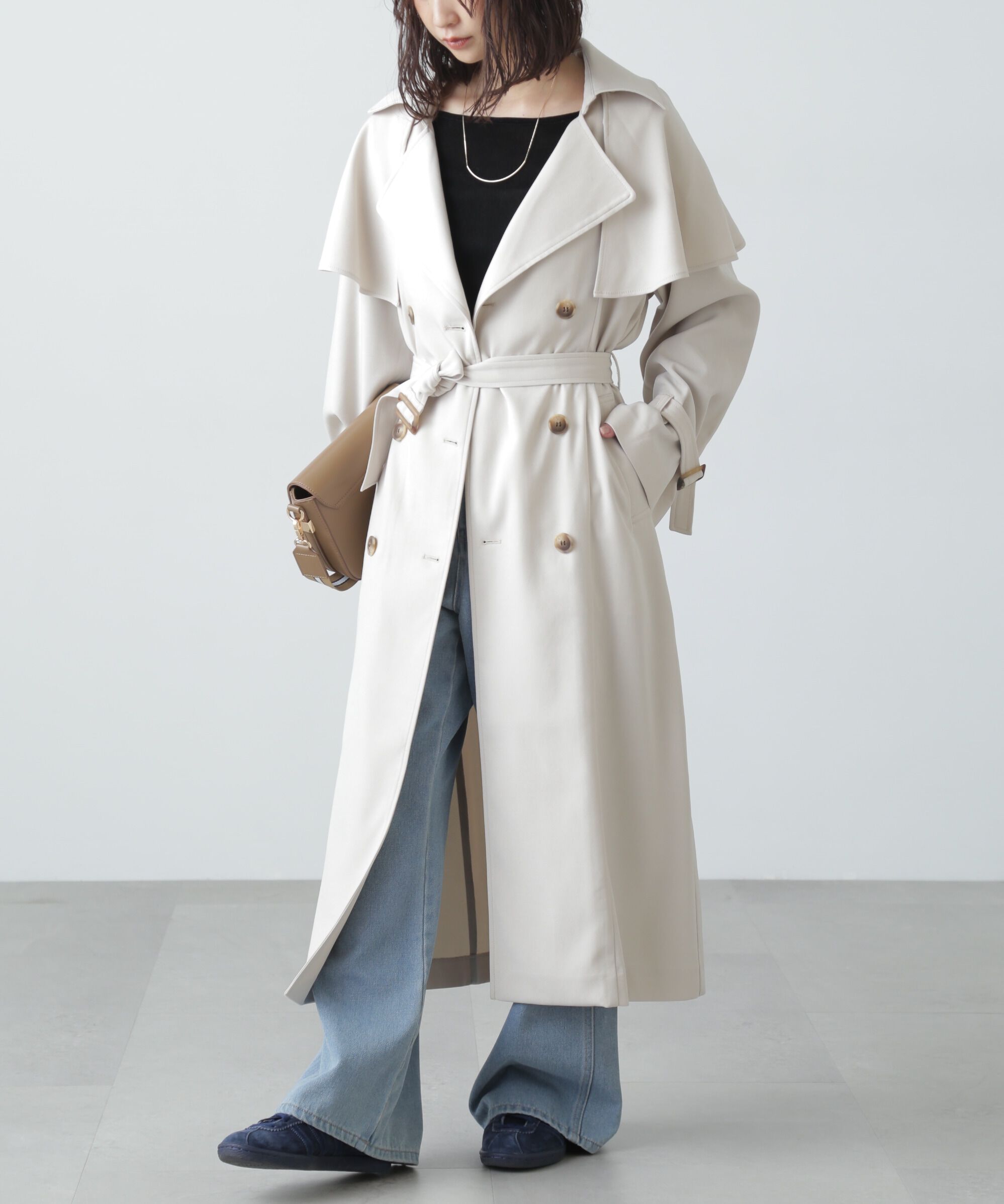  「ケープ付きロングトレンチコート」|その他|