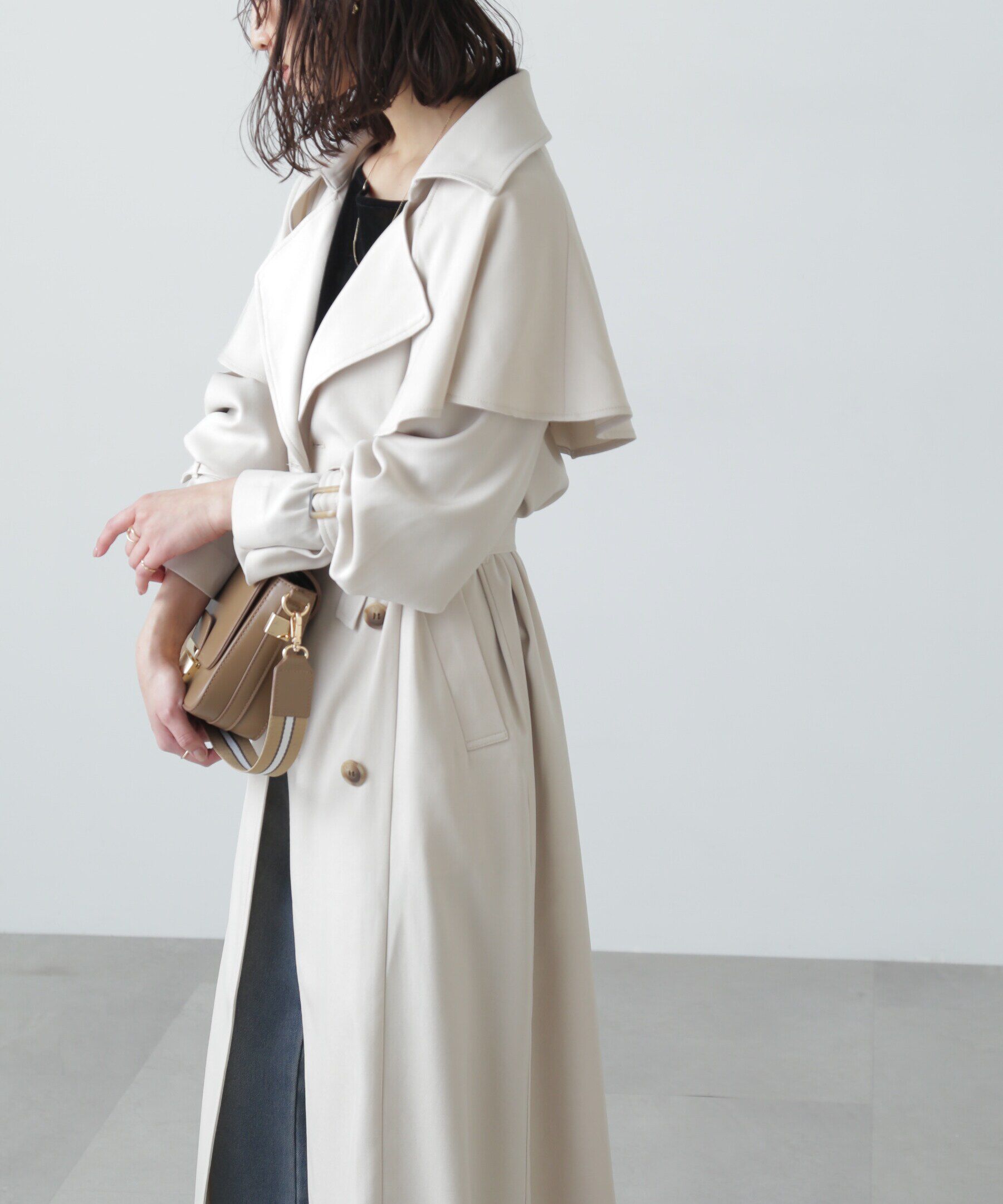  「ケープ付きロングトレンチコート」|その他|