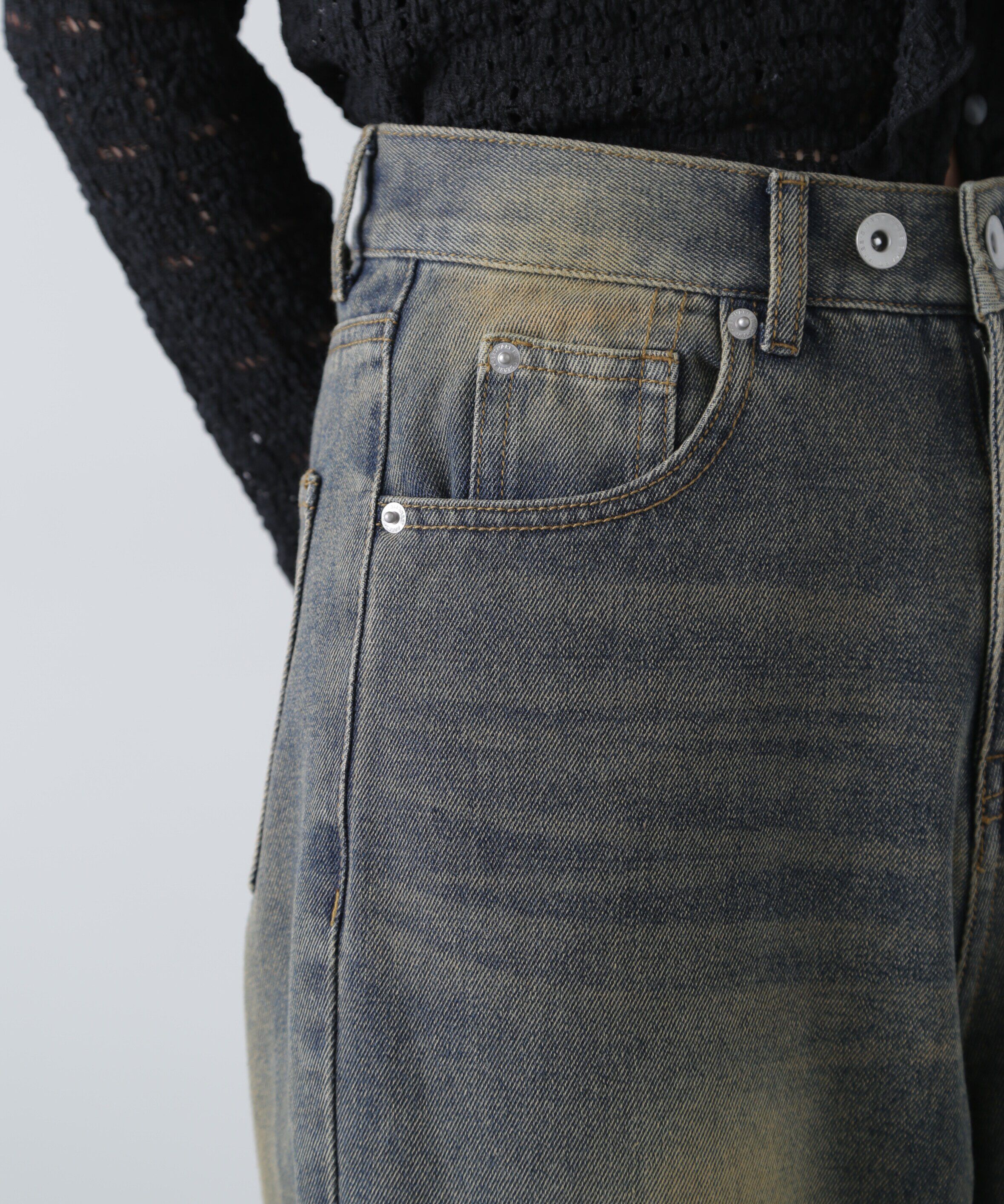  「ブラストオーバーダイワイドストレートデニムパンツ」|その他|