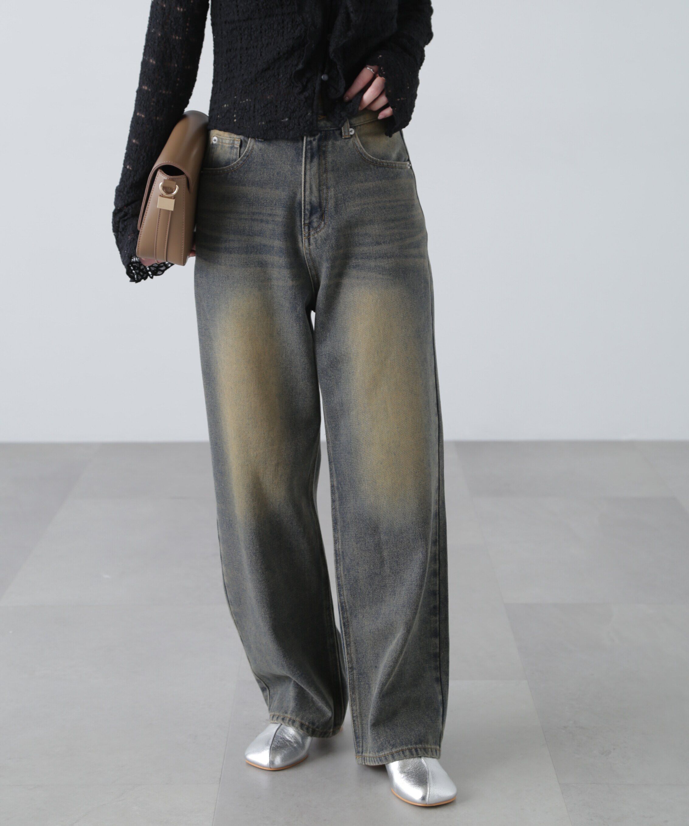  「ブラストオーバーダイワイドストレートデニムパンツ」|その他|