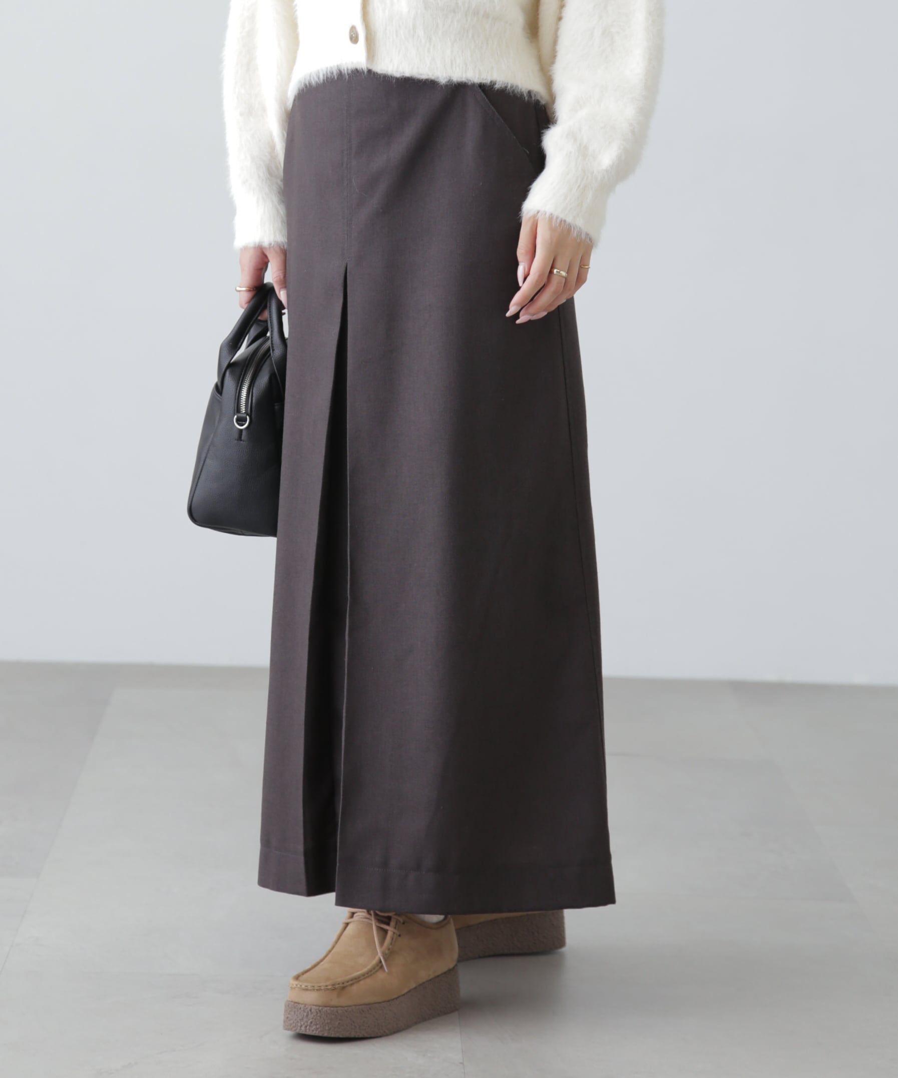  「フロントボックスタックマキシスカート」|スカート|