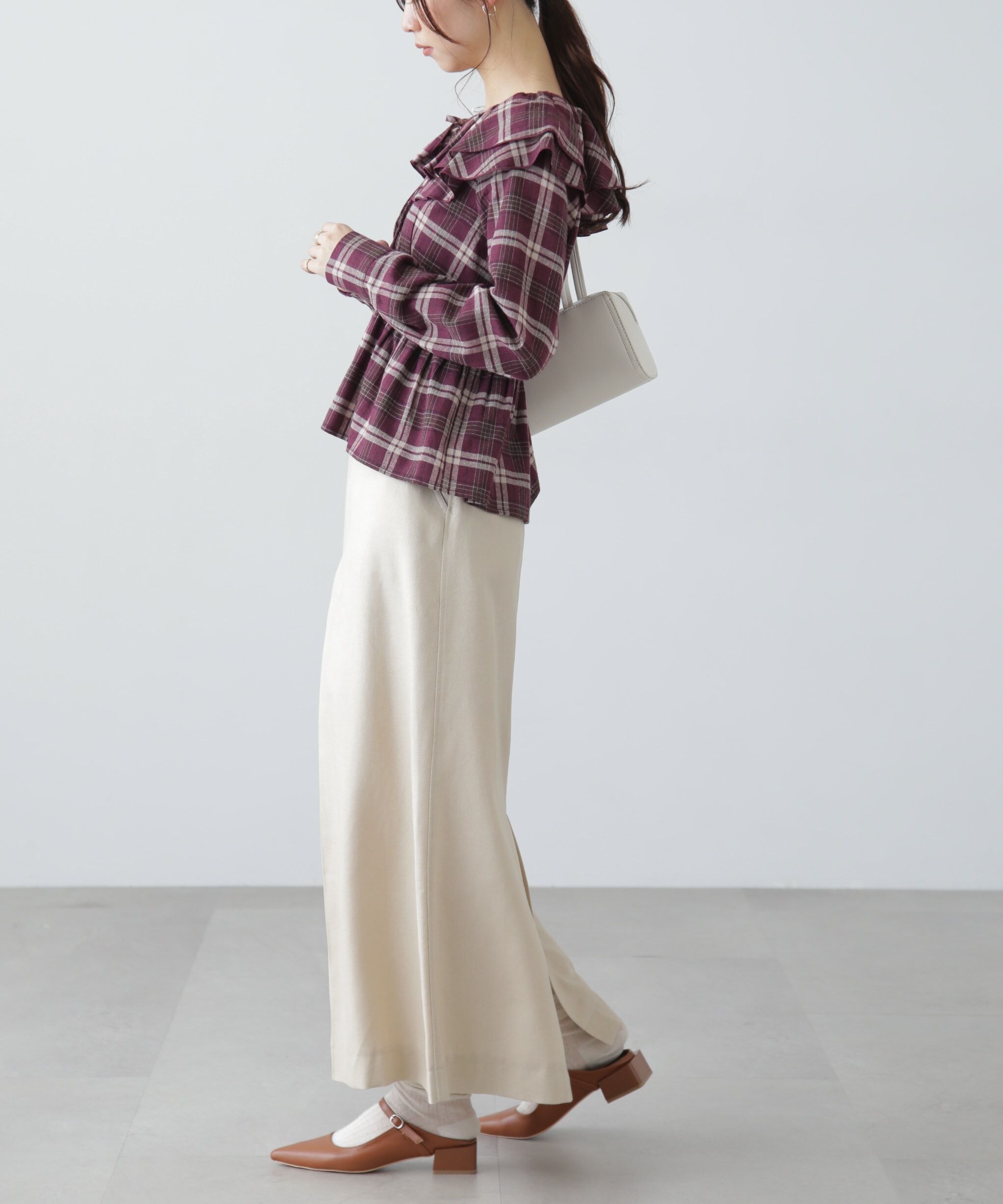  「フロントボックスタックマキシスカート」|スカート|