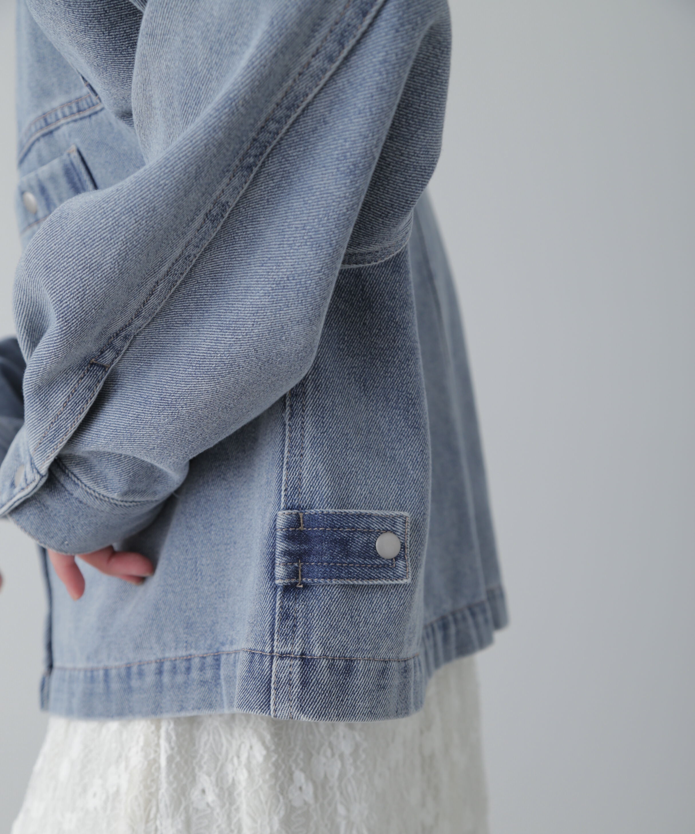  「フロントポケットショートシャツブルゾン」|ブルゾン・スタジャン|