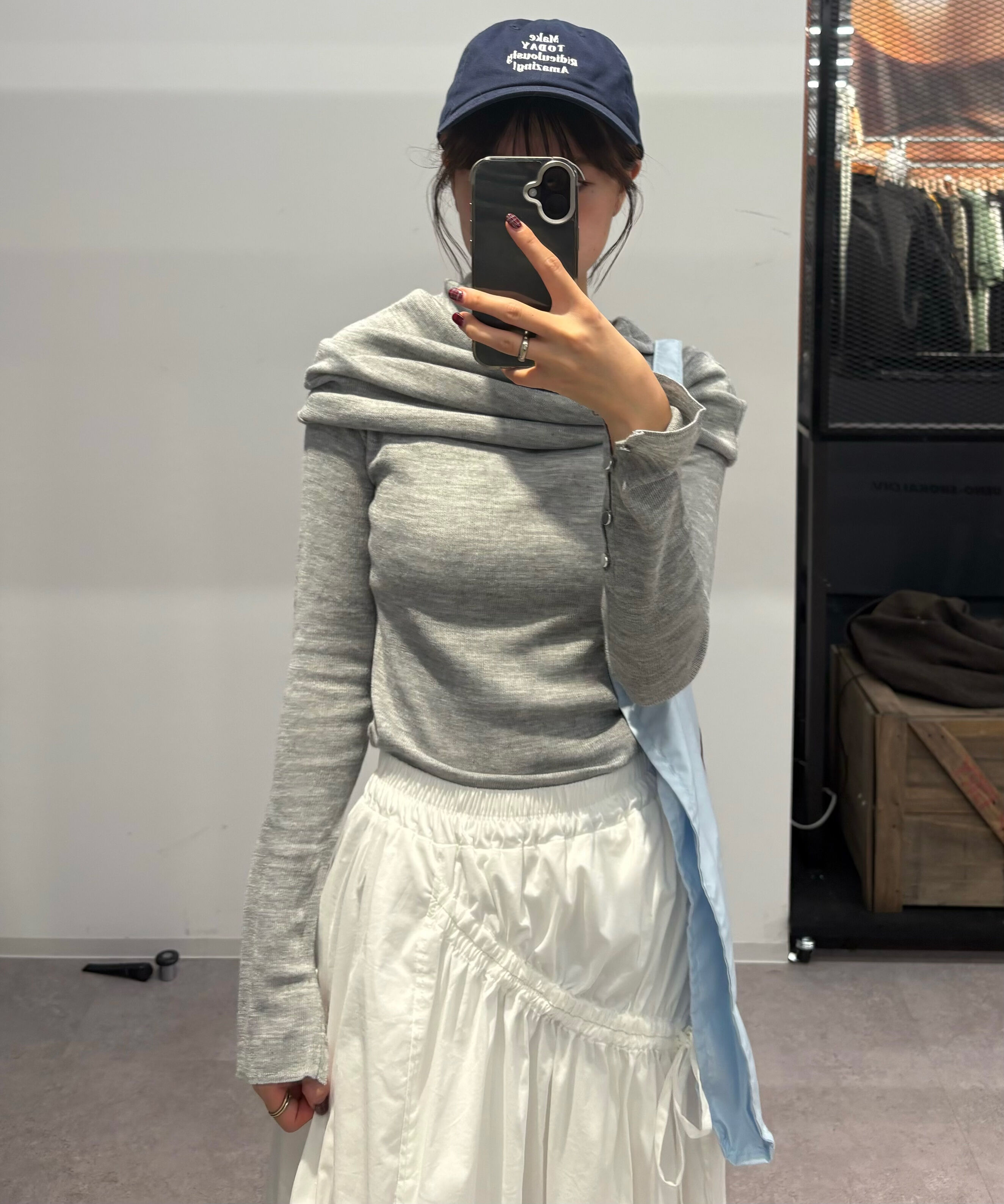  「袖口ボタンオフショルニット〈MFM〉」|ニット・セーター|