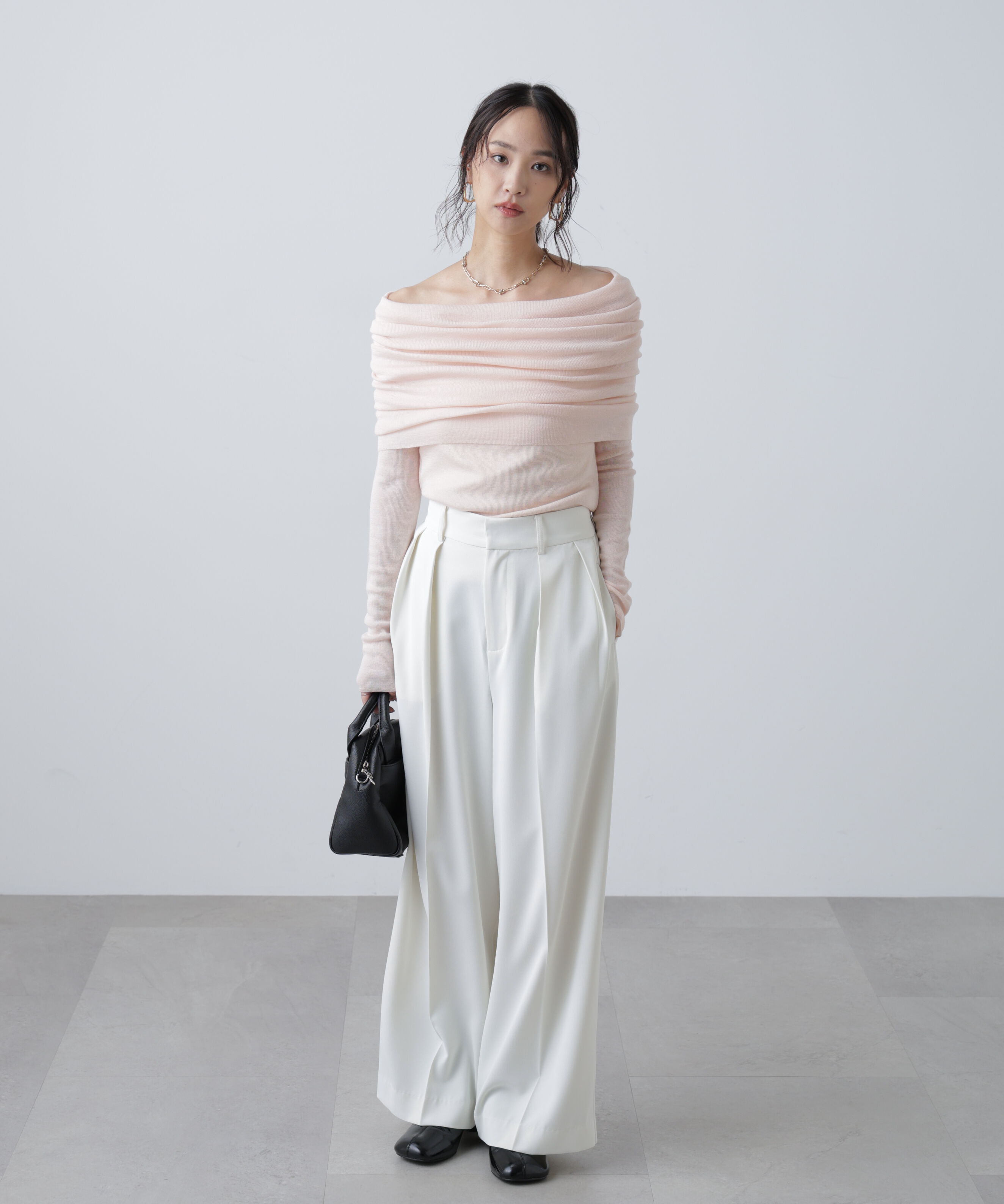  「袖口ボタンオフショルニット〈MFM〉」|ニット・セーター|