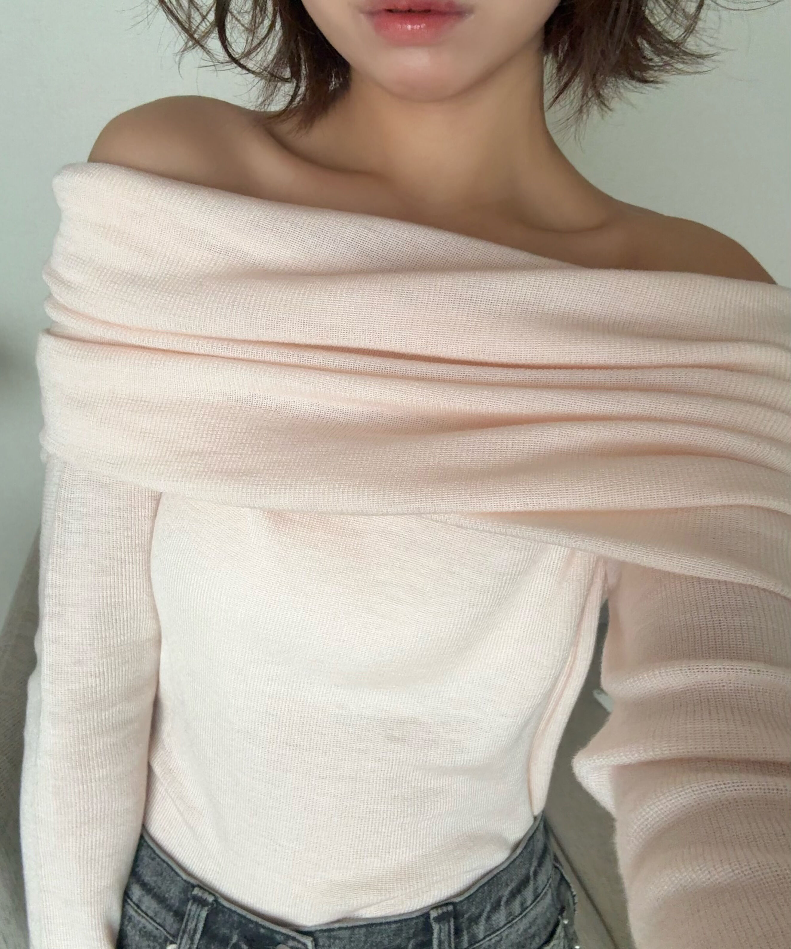  「袖口ボタンオフショルニット〈MFM〉」|ニット・セーター|