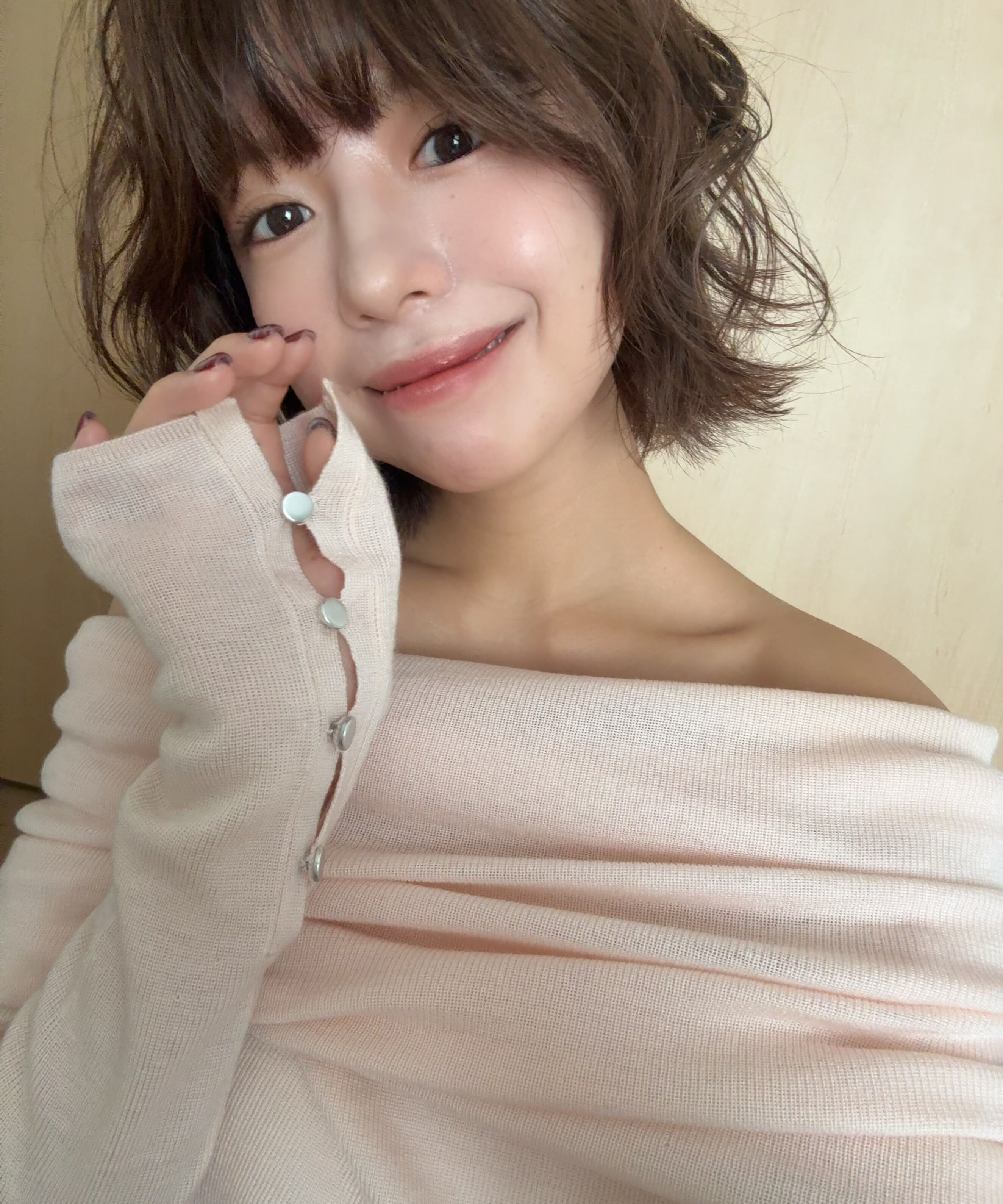  「袖口ボタンオフショルニット〈MFM〉」|ニット・セーター|