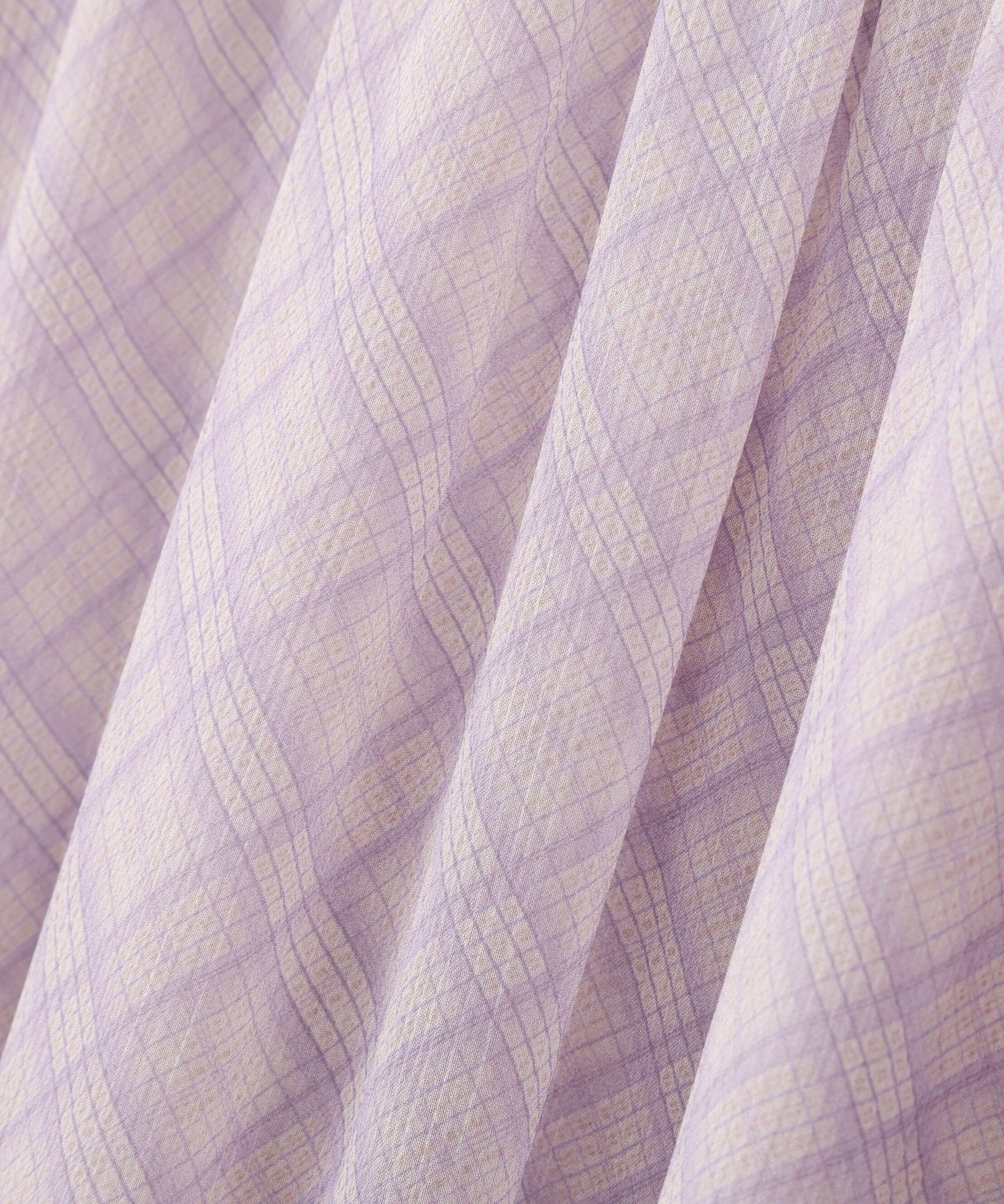  「ベロア配色チェックラッフルワンピース」|ワンピース|