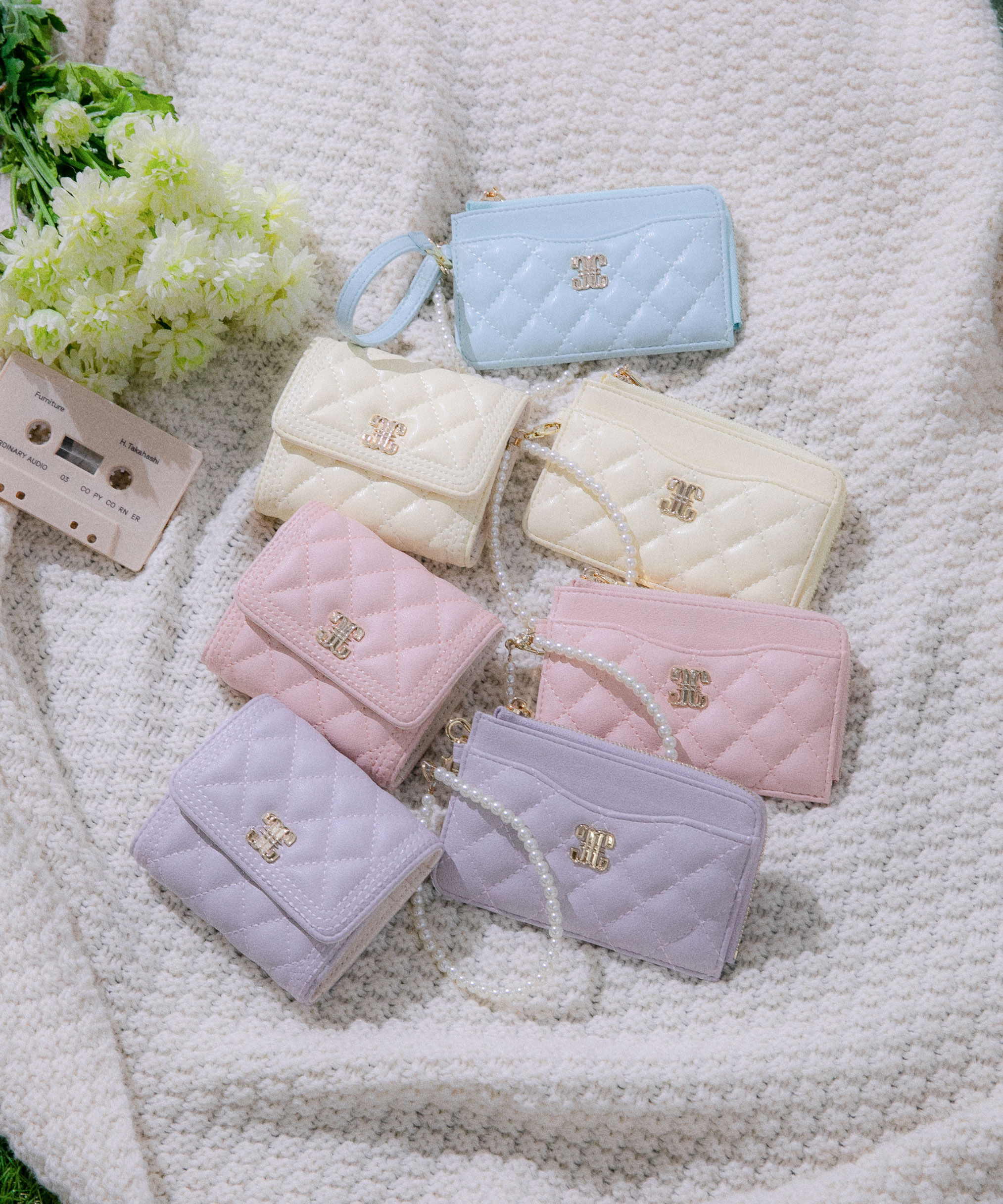  「リンクJクラシカルキルトミニウォレット」|財布|ピンク