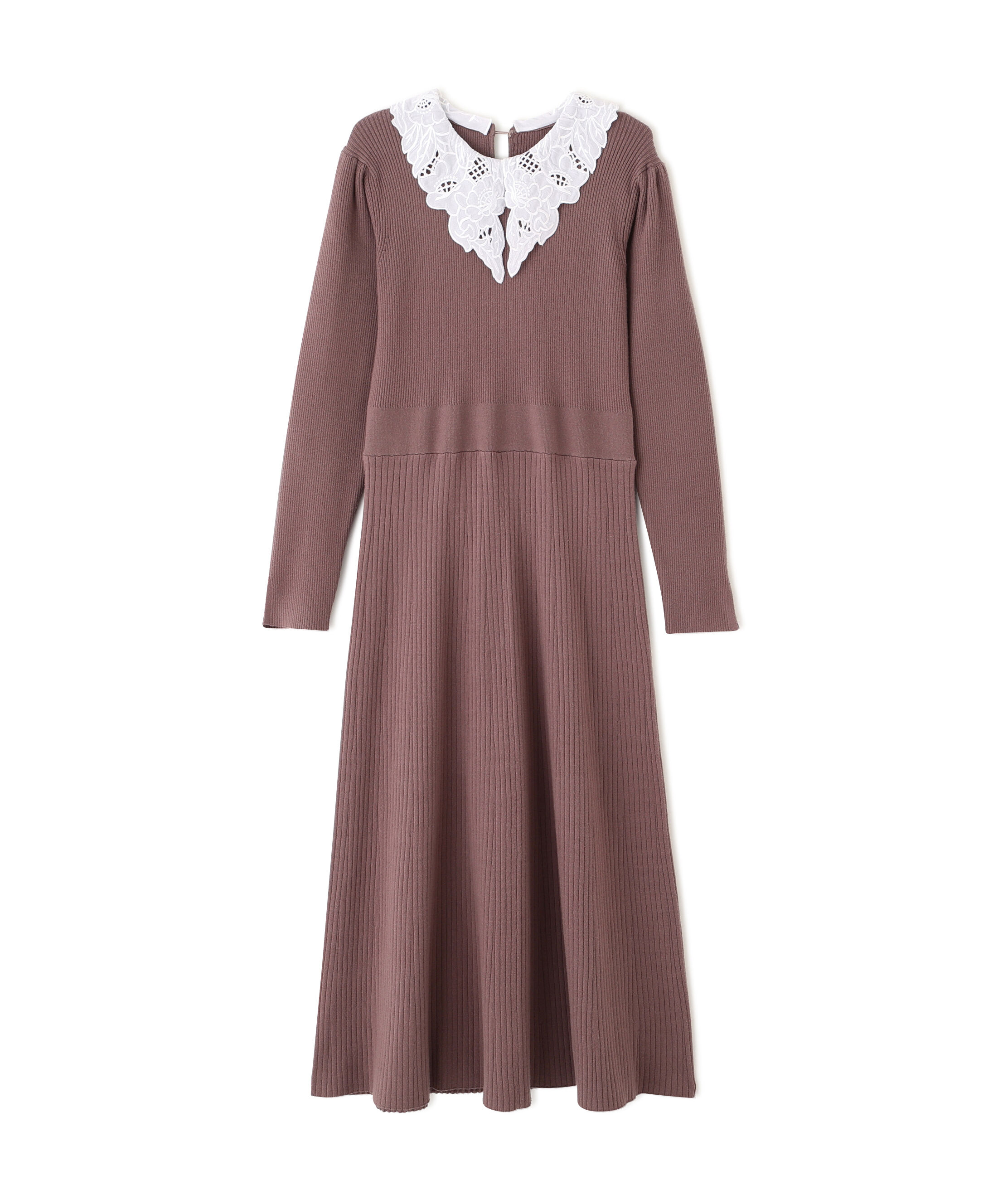PROPORTION BODY DRESSING「レース襟付きニットワンピース」|ワンピース|