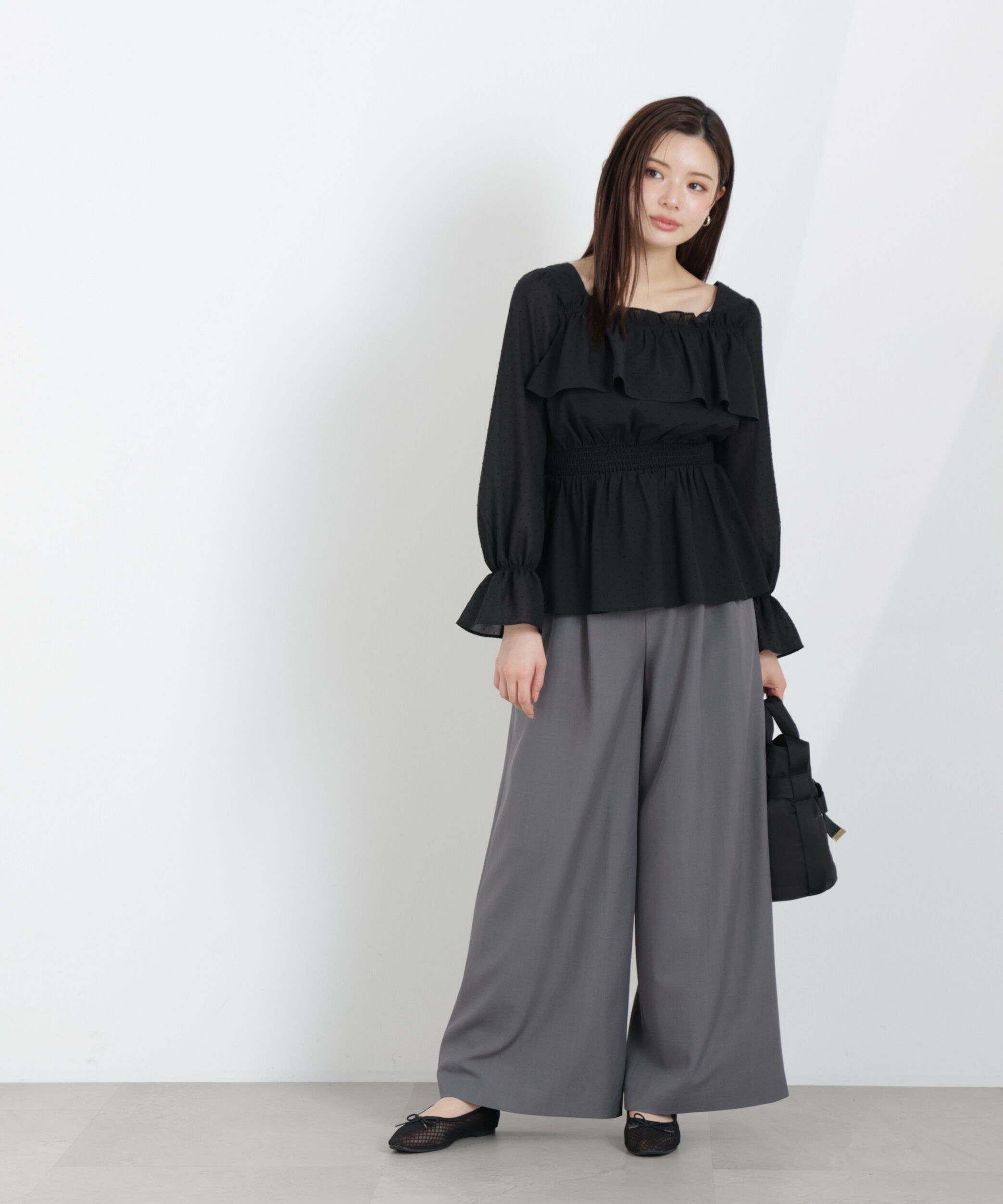 PROPORTION BODY DRESSING「ウエストリブワイドパンツ　26SS」|その他|