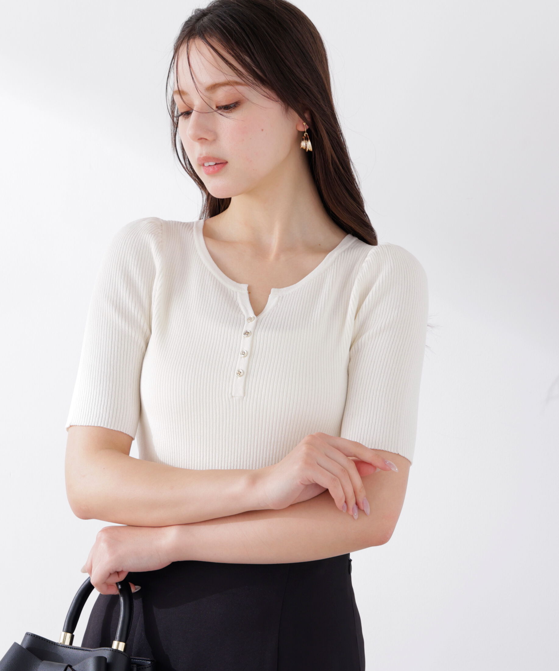 PROPORTION BODY DRESSING「ヘンリーネックニット 26SS」|ニット・セーター|