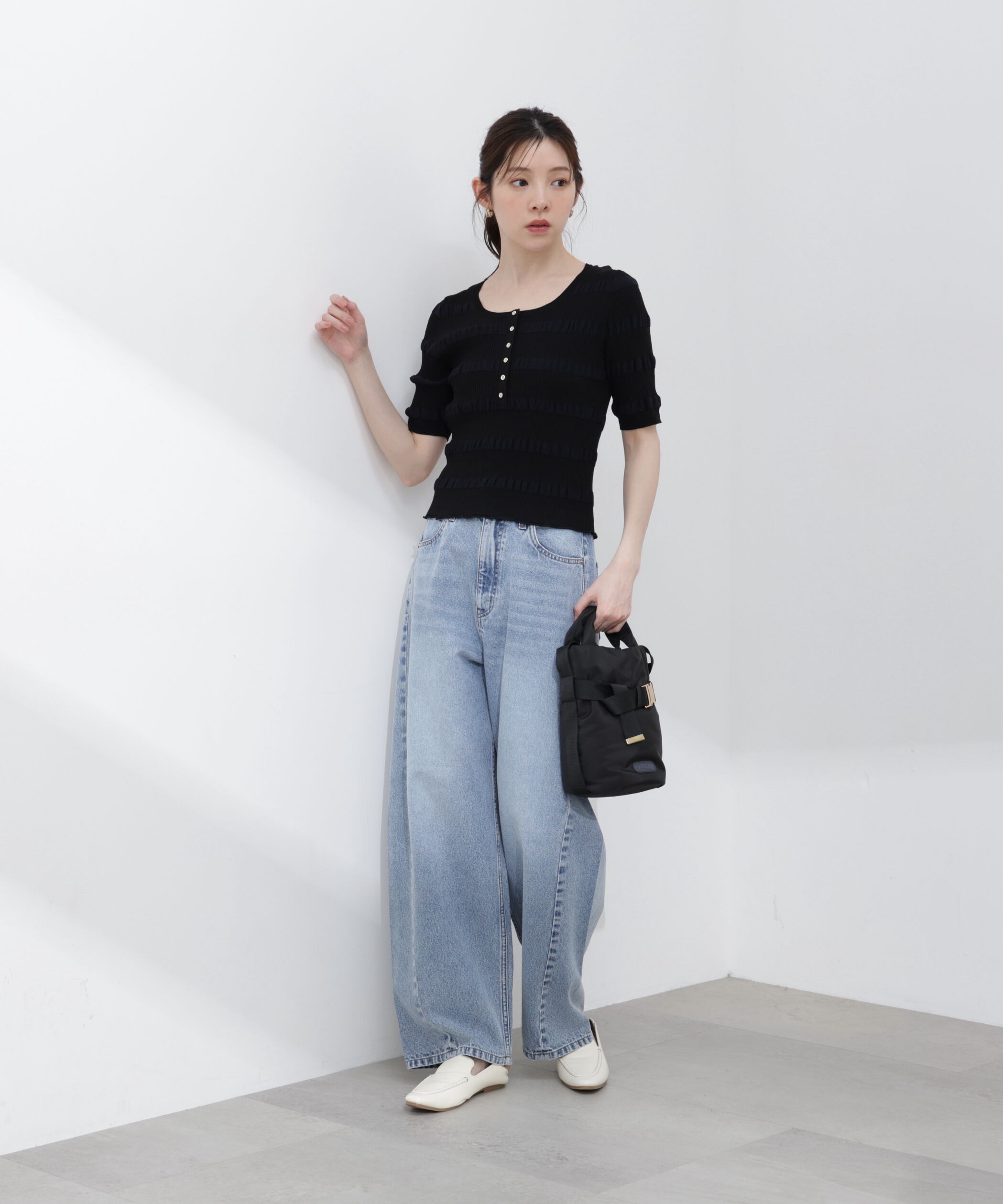 PROPORTION BODY DRESSING「〈a/mie〉変形リブニット 26SS」|カーディガン|