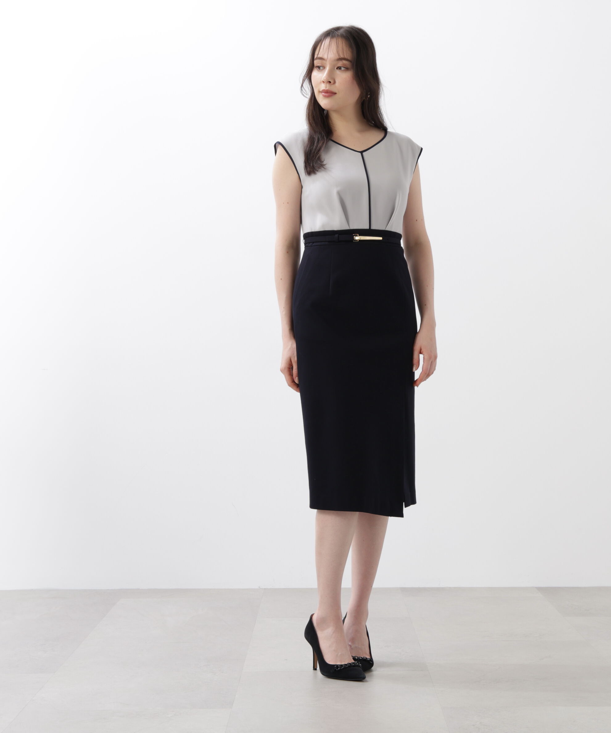  「◆バイカラーコンビワンピース」|ワンピース|