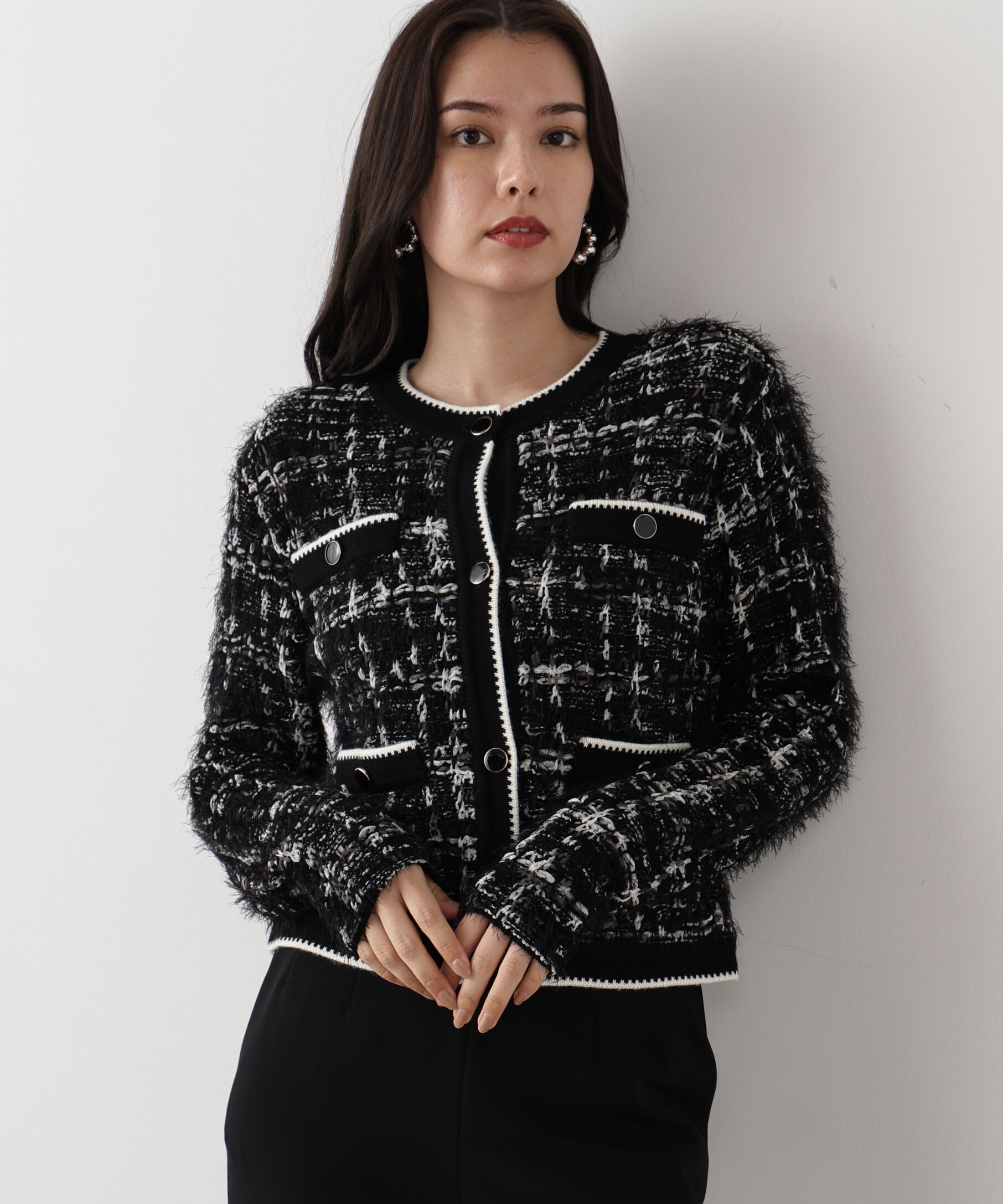  「◆フェザーヤーンツイードニットジャケット」|その他|