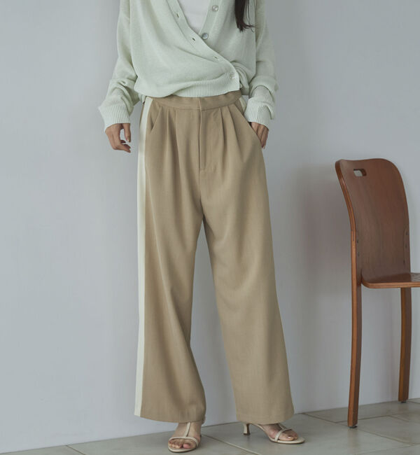 Doux archives「サイドラインタックパンツ」|チノ|