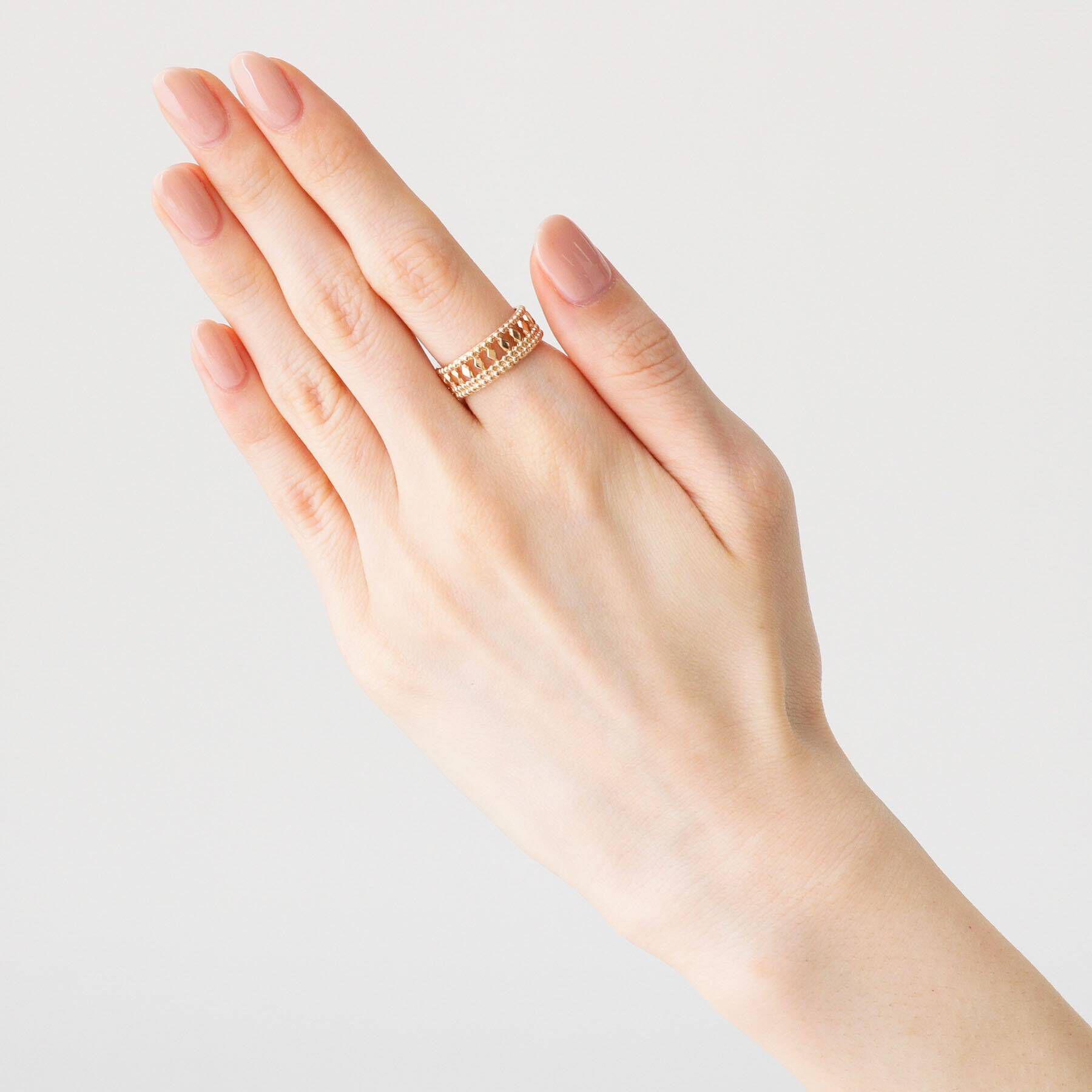 COCOSHNIK「K10切子&times;ミル リング」|リング|