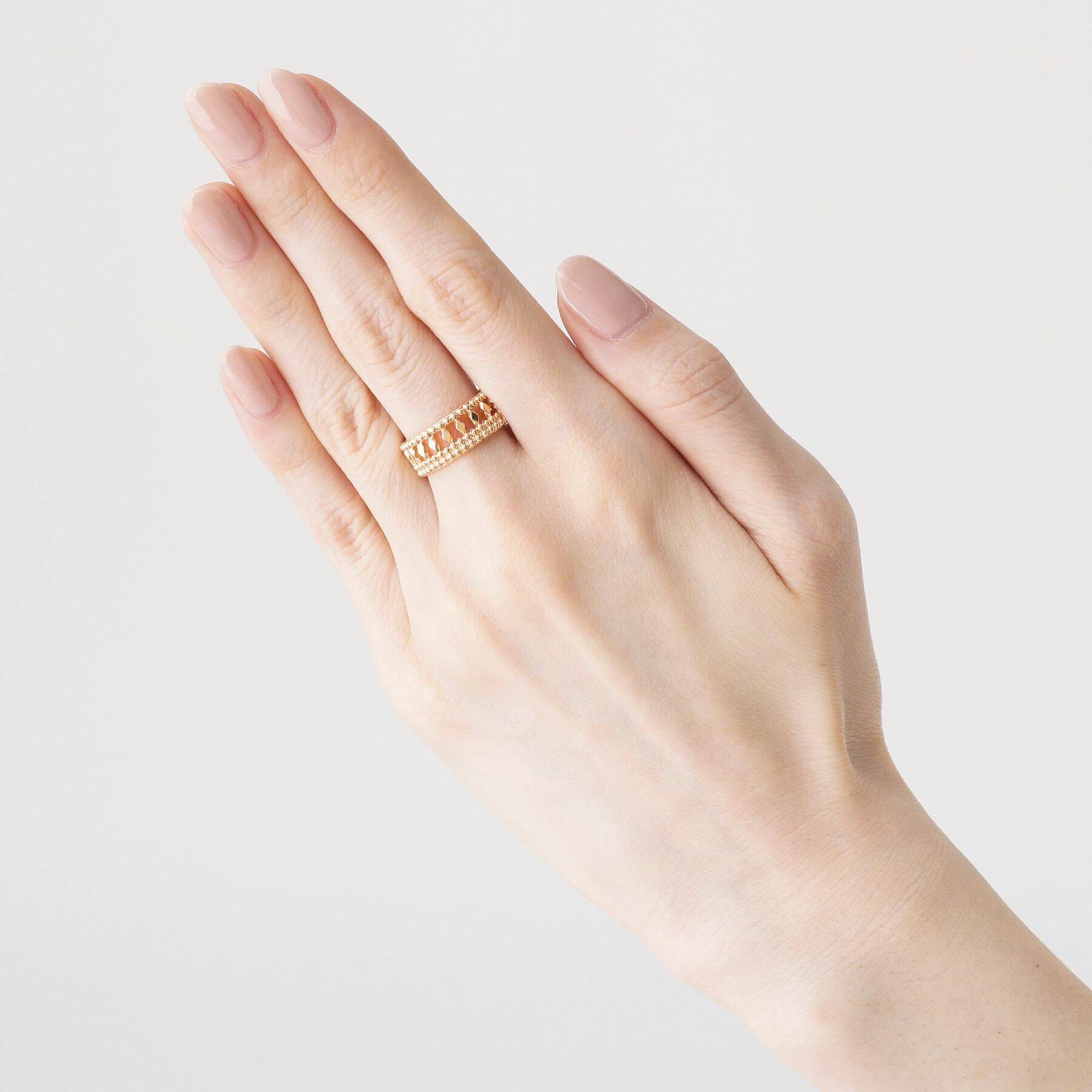 COCOSHNIK「K10切子&times;ミル リング」|リング|