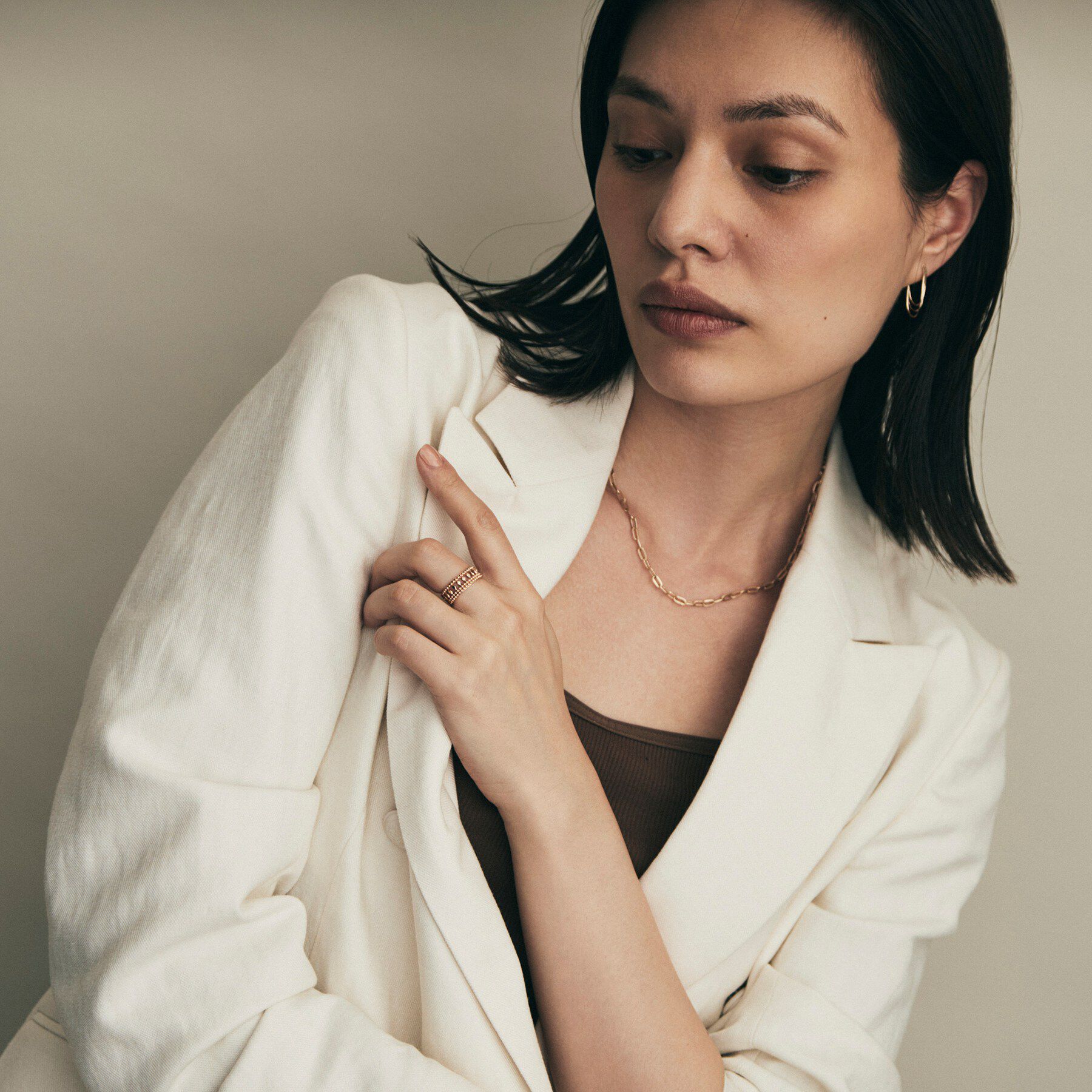 COCOSHNIK「K10切子&times;ミル リング」|リング|