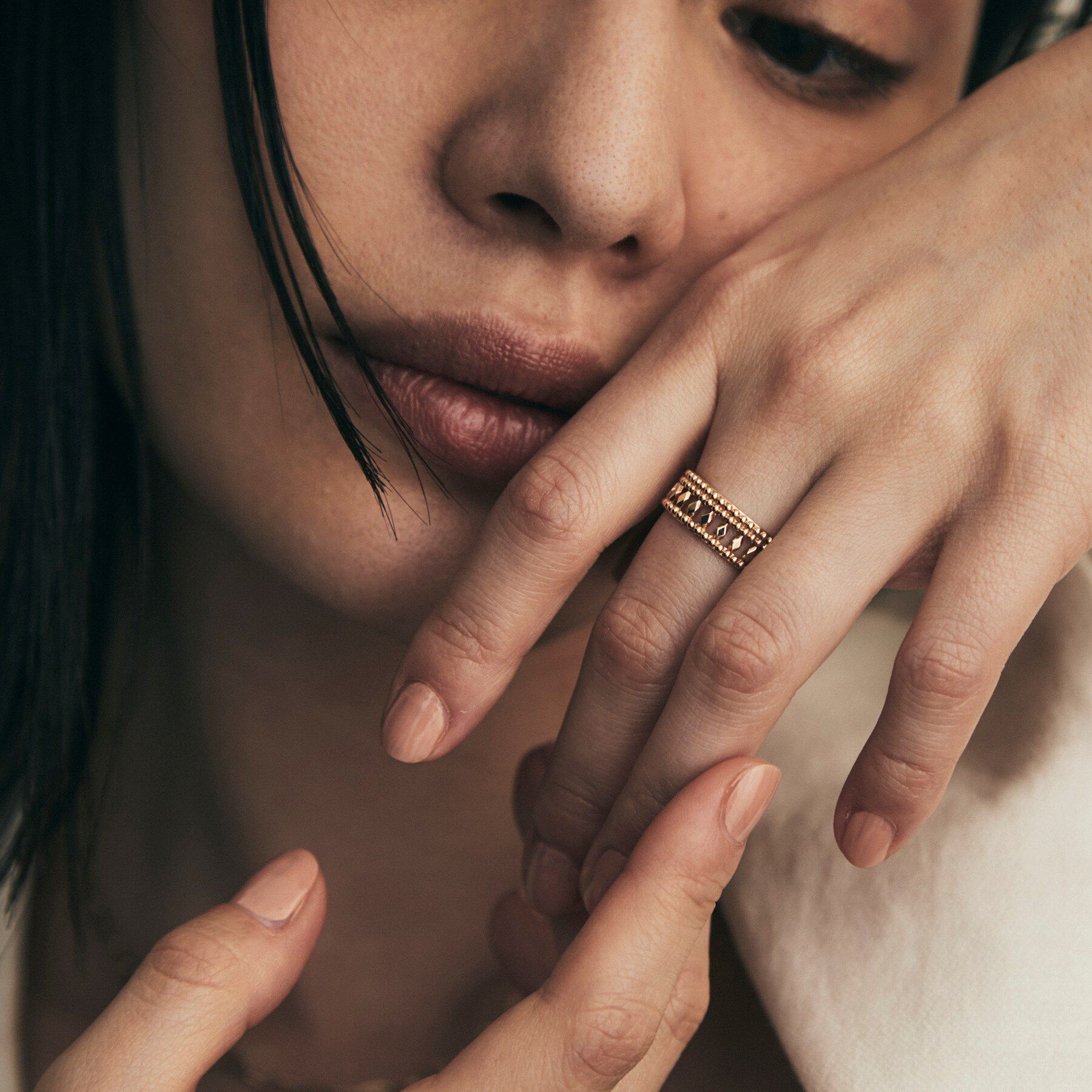 COCOSHNIK「K10切子&times;ミル リング」|リング|