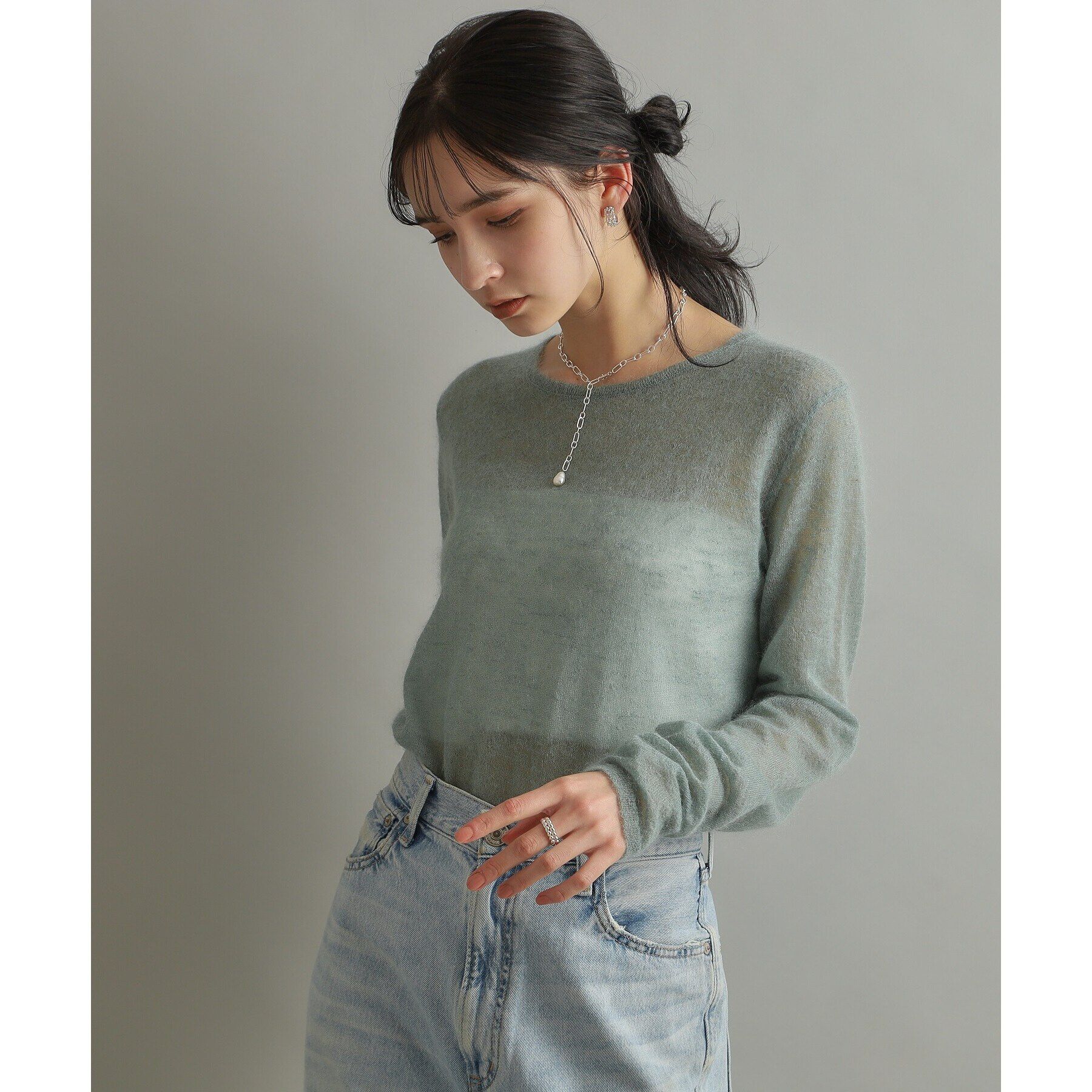 COCOSHNIK ONKITSCH「シルバー スモールフープ ボールメッシュ ピアス」|ピアス|