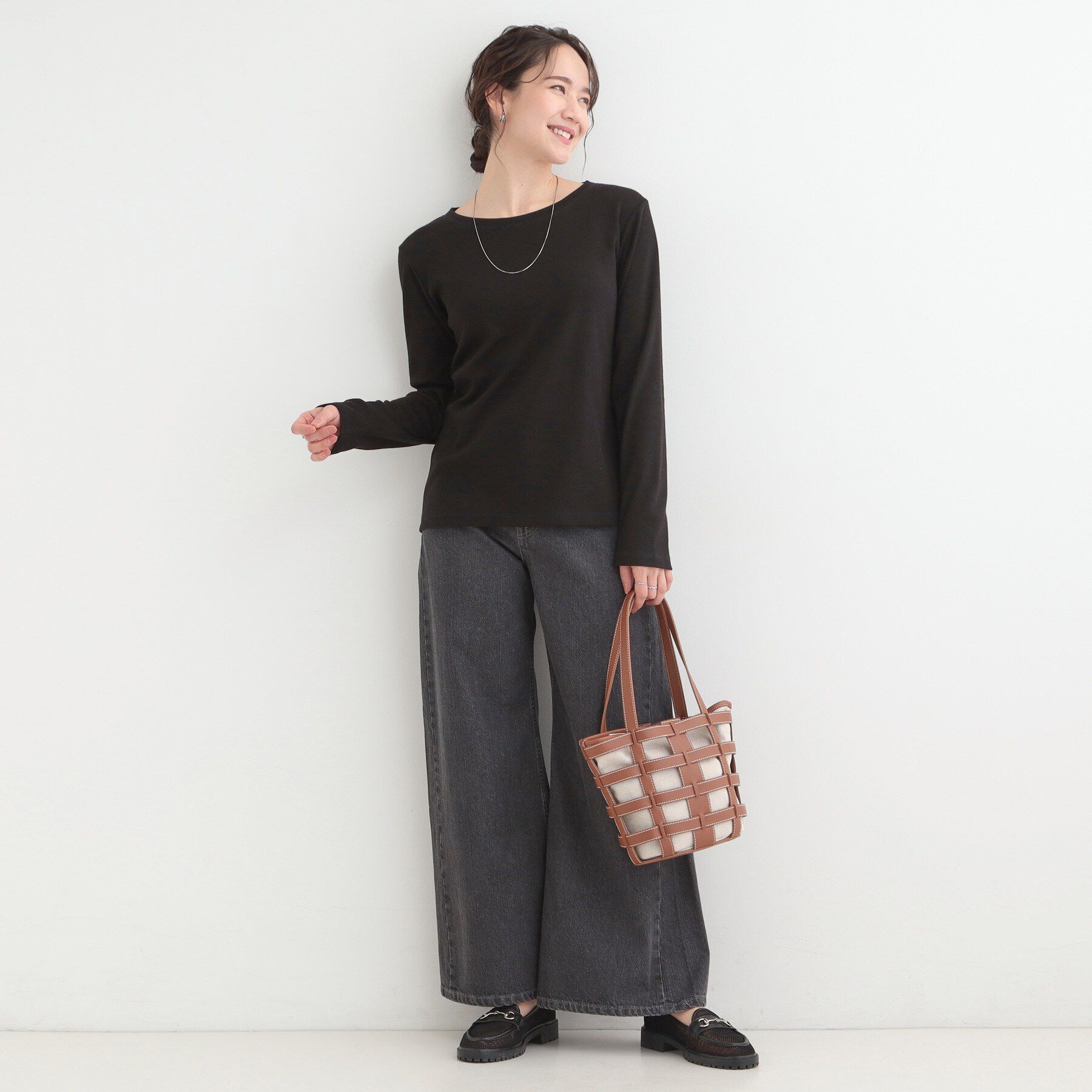 SHOO･LA･RUE「ベーシック テレコクルーネックインナー」|Tシャツ・カットソー|