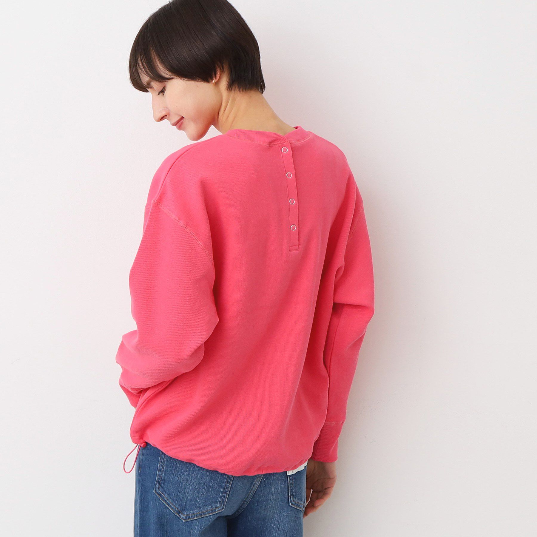 Dessin「【洗える】ドローコード付きカットソー（XS～L）」|Tシャツ・カットソー|ピンク(073)