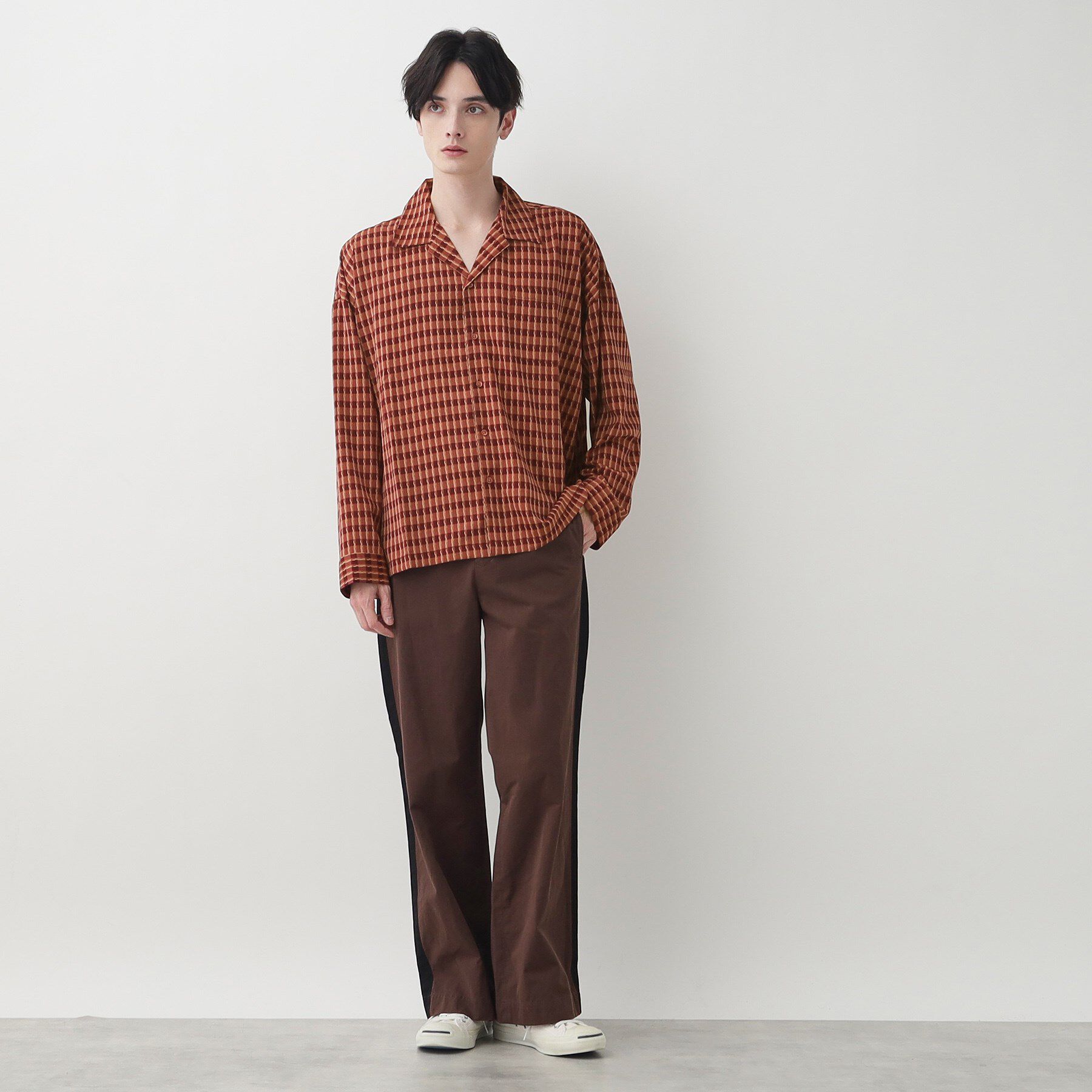 Dessin「【洗える】バイカラーチェックシャツ」|シャツ・ブラウス|