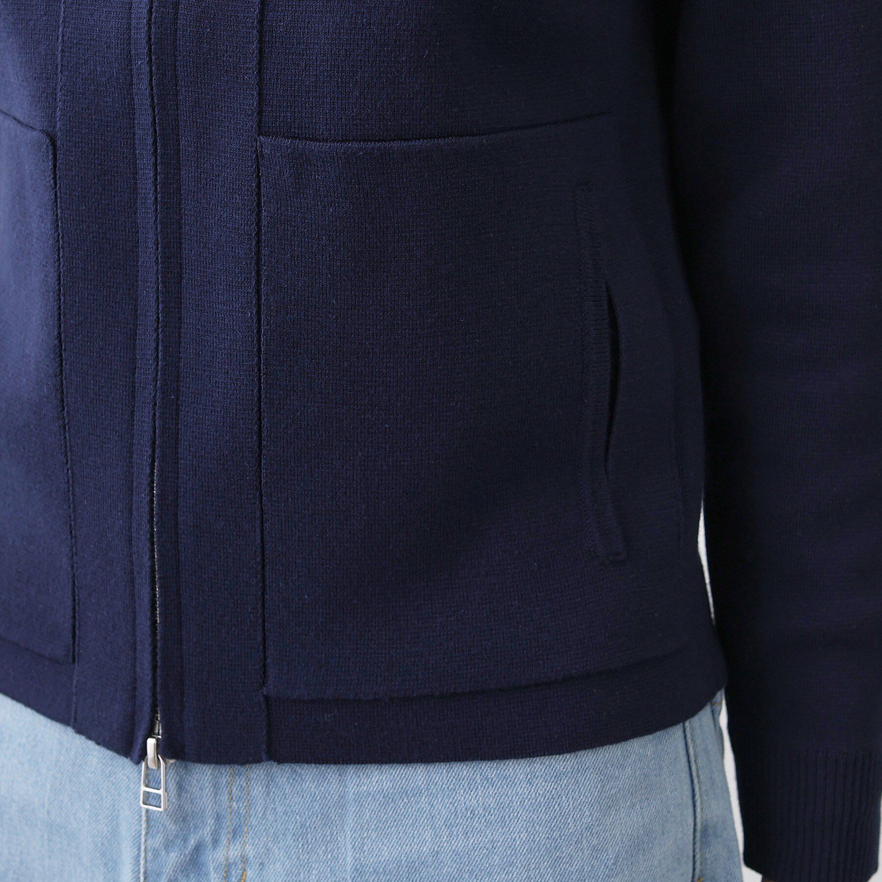 Dessin「【洗える】ジップニットカーディガン」|カーディガン|