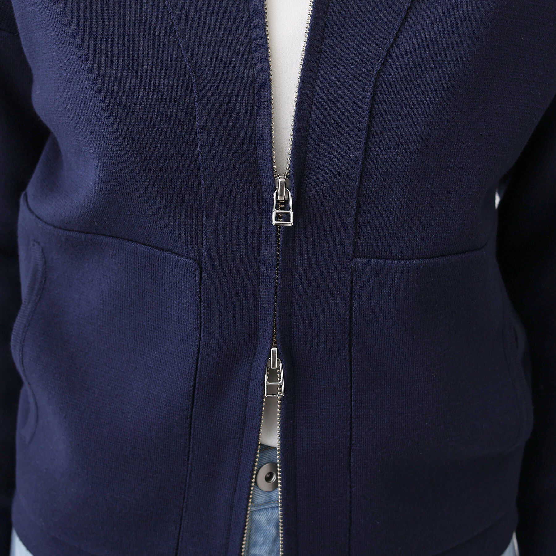 Dessin「【洗える】ジップニットカーディガン」|カーディガン|