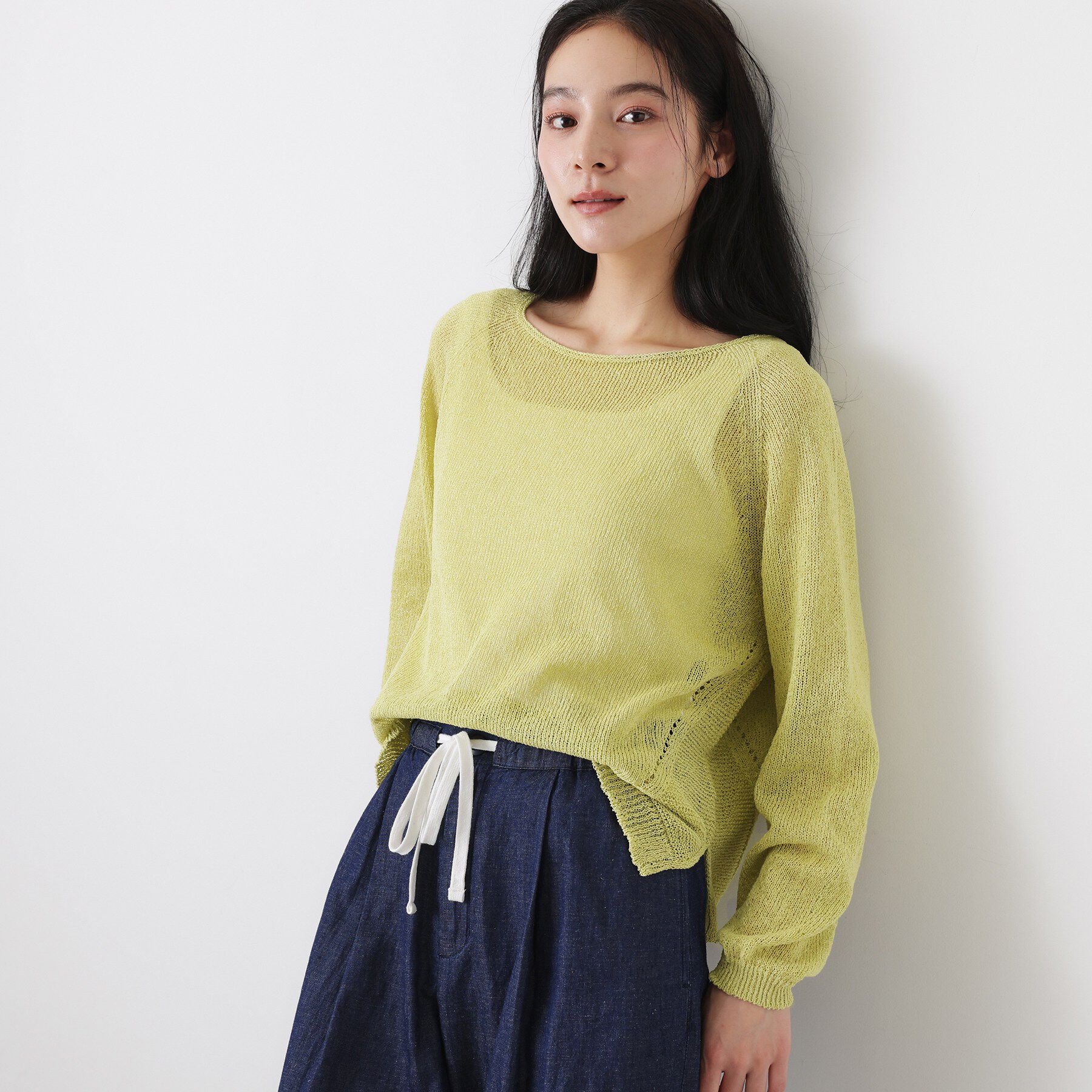 Dessin「【洗える】透かし編みデザインニット」|ニット・セーター|