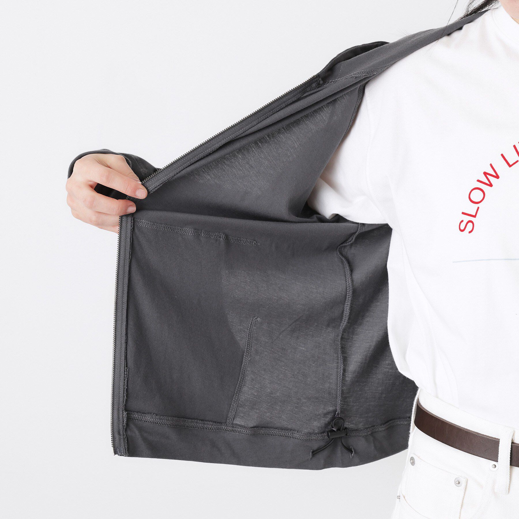 Dessin「【ユニセックス/洗える】ドライタッチコットンジップパーカー」|パーカー|