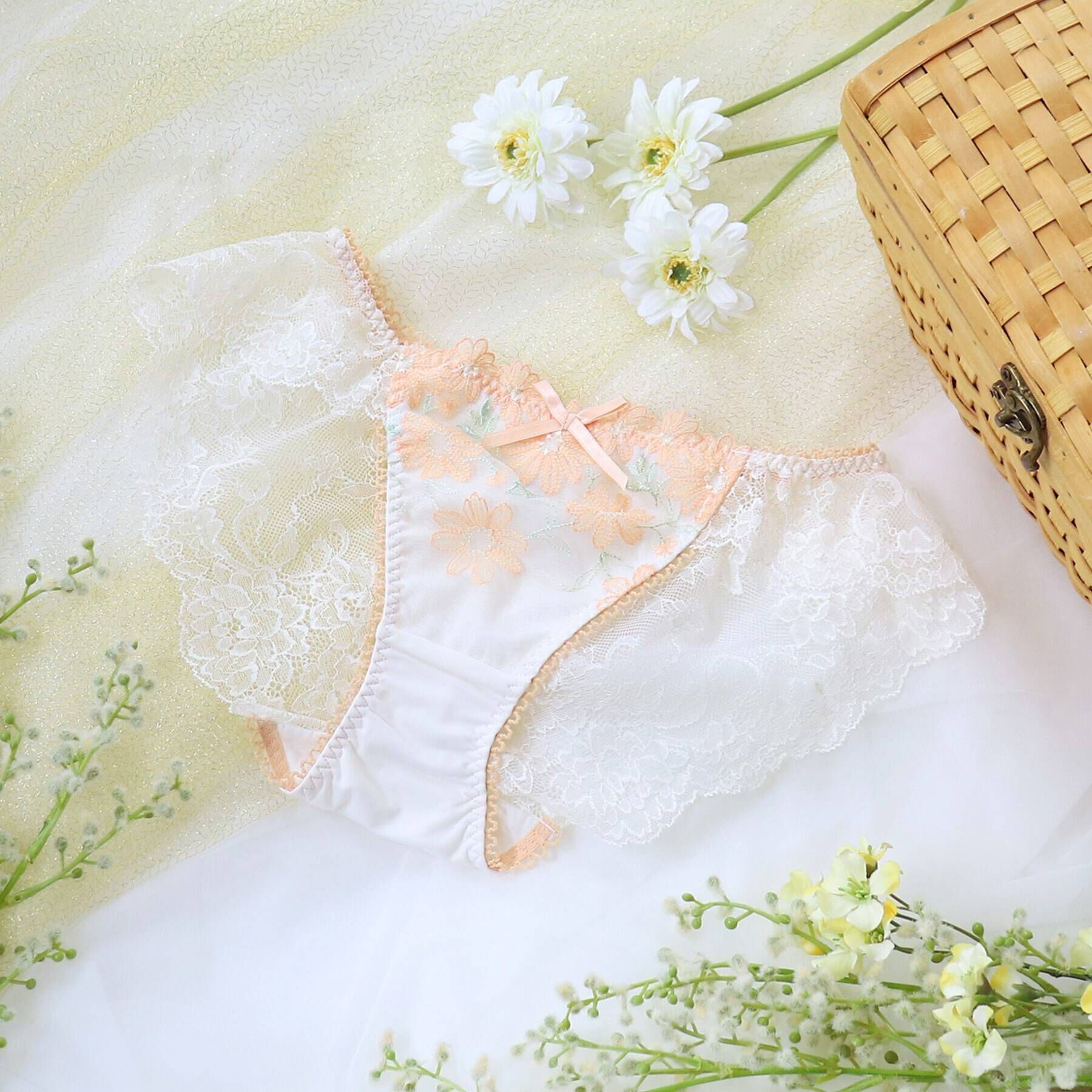 Risa Magli「パンナ レースショーツ」|インナー|オレンジ(065)