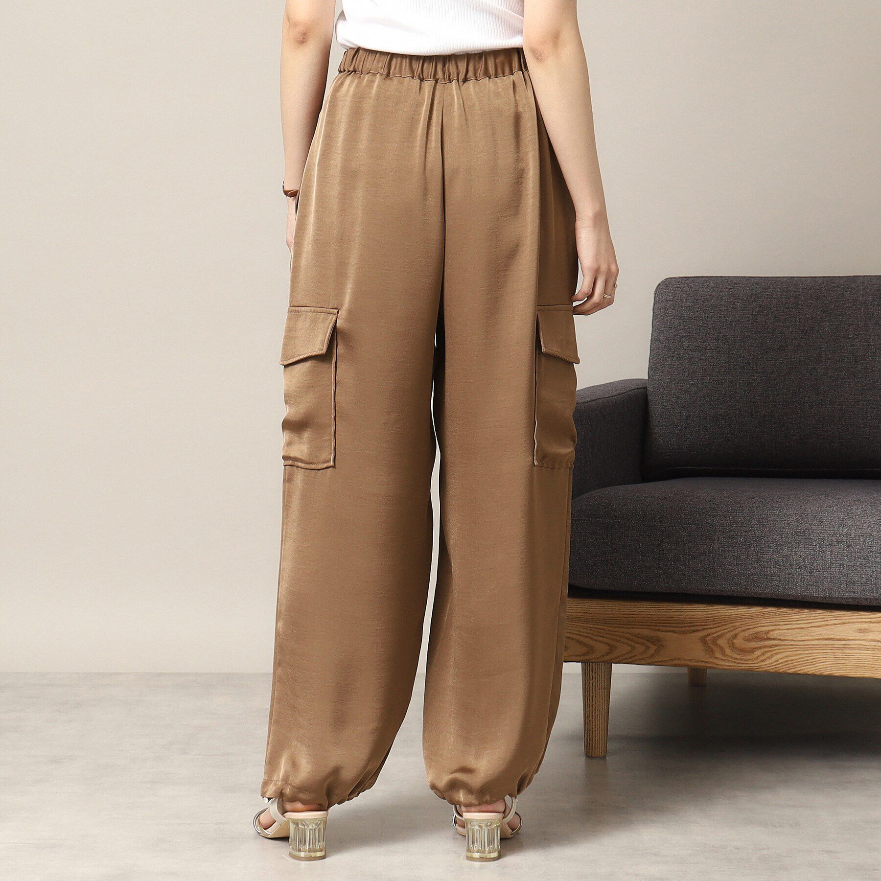 ITS&rsquo;DEMO「【ウエストゴム／手洗い可】サテンパンツ」|その他|