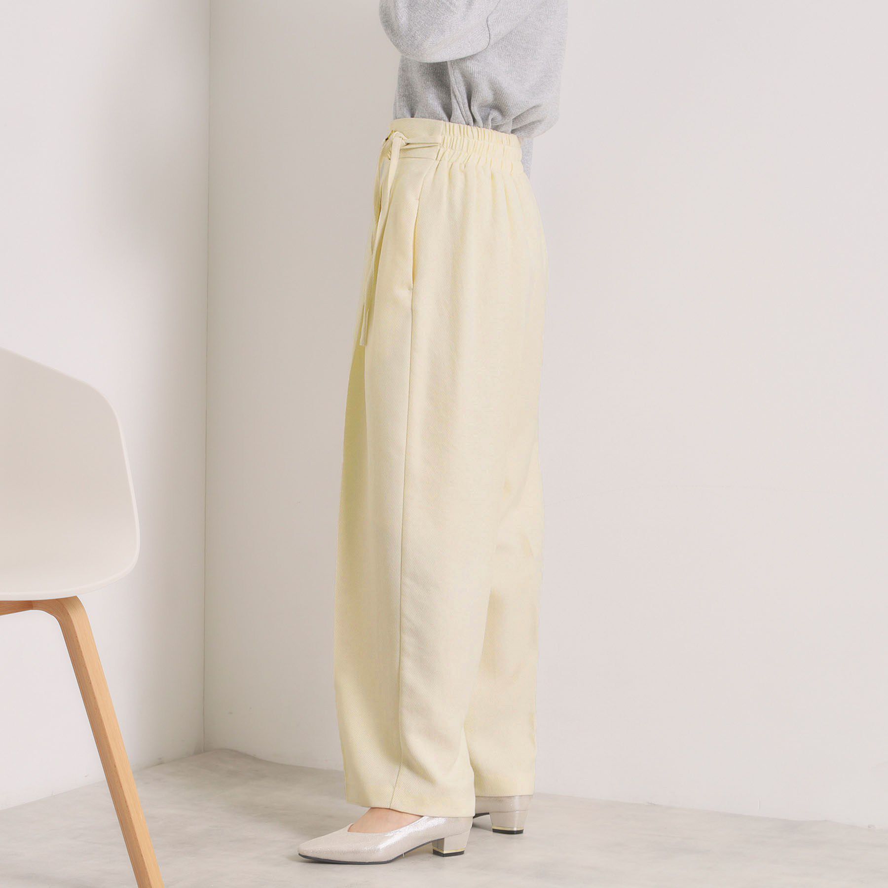 ITS&rsquo;DEMO「【手洗い可／ウエストゴム】ループベルトワイドパンツ」|その他|