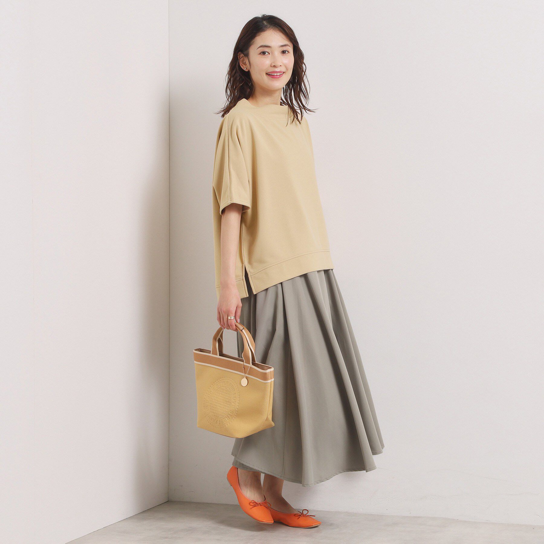 ITS&rsquo;DEMO「【洗濯機OK】ミニ裏毛ドルマントップス」|Tシャツ・カットソー|