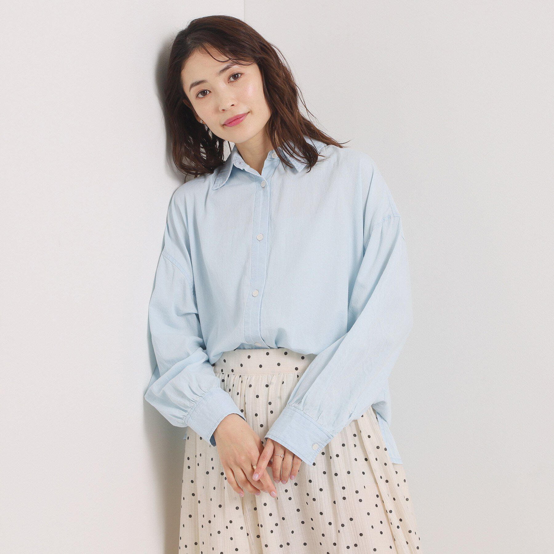 ITS&rsquo;DEMO「【洗濯機OK】シアーデニムシャツ」|シャツ・ブラウス|