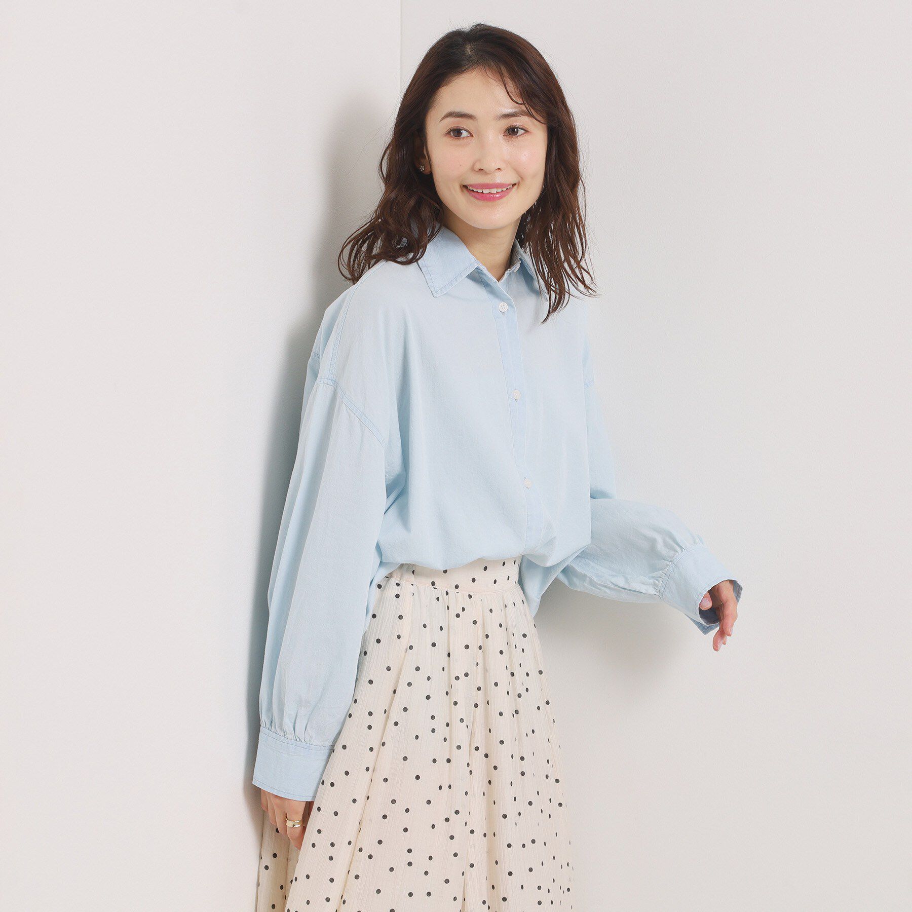 ITS&rsquo;DEMO「【洗濯機OK】シアーデニムシャツ」|シャツ・ブラウス|