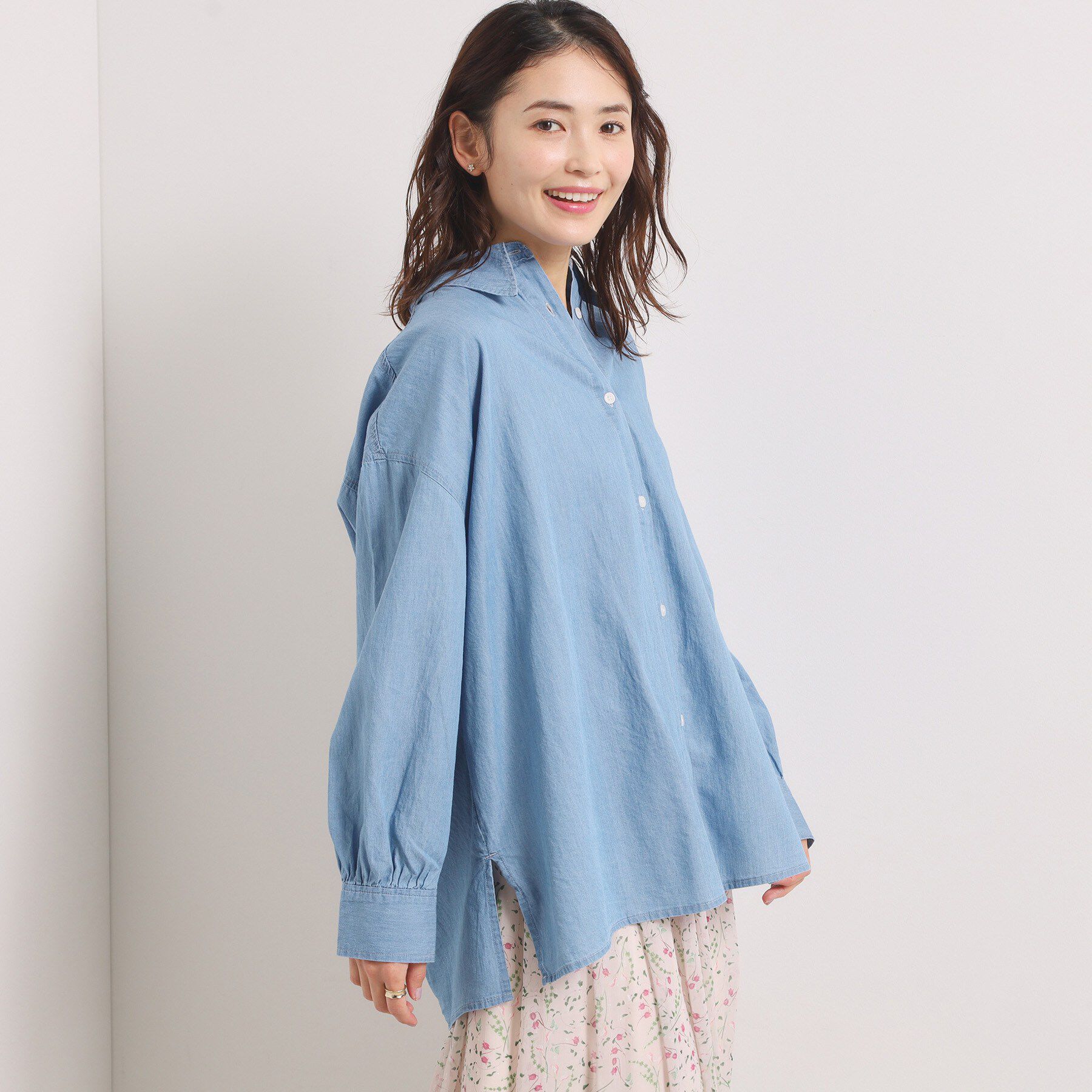 ITS&rsquo;DEMO「【洗濯機OK】シアーデニムシャツ」|シャツ・ブラウス|