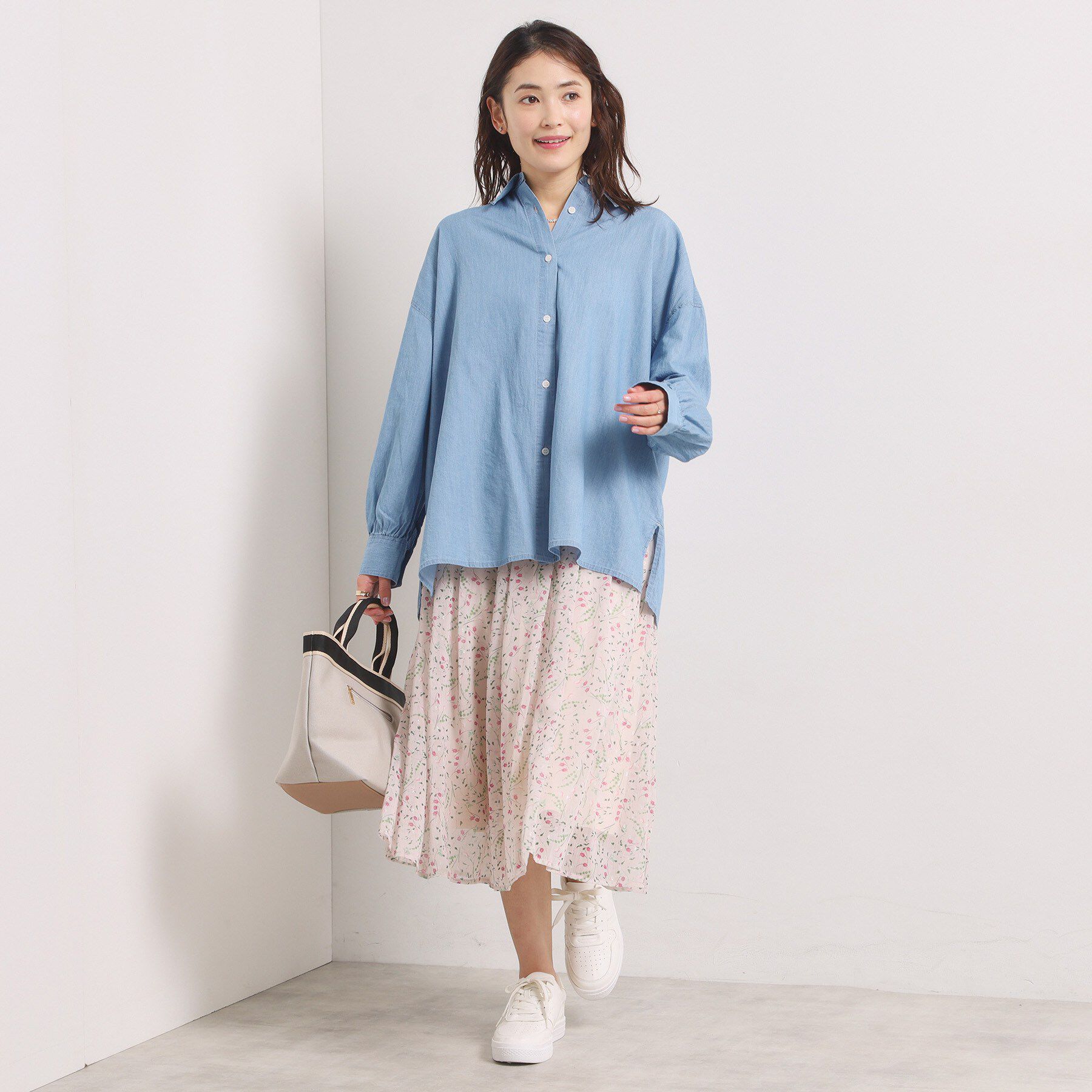 ITS&rsquo;DEMO「【洗濯機OK】シアーデニムシャツ」|シャツ・ブラウス|