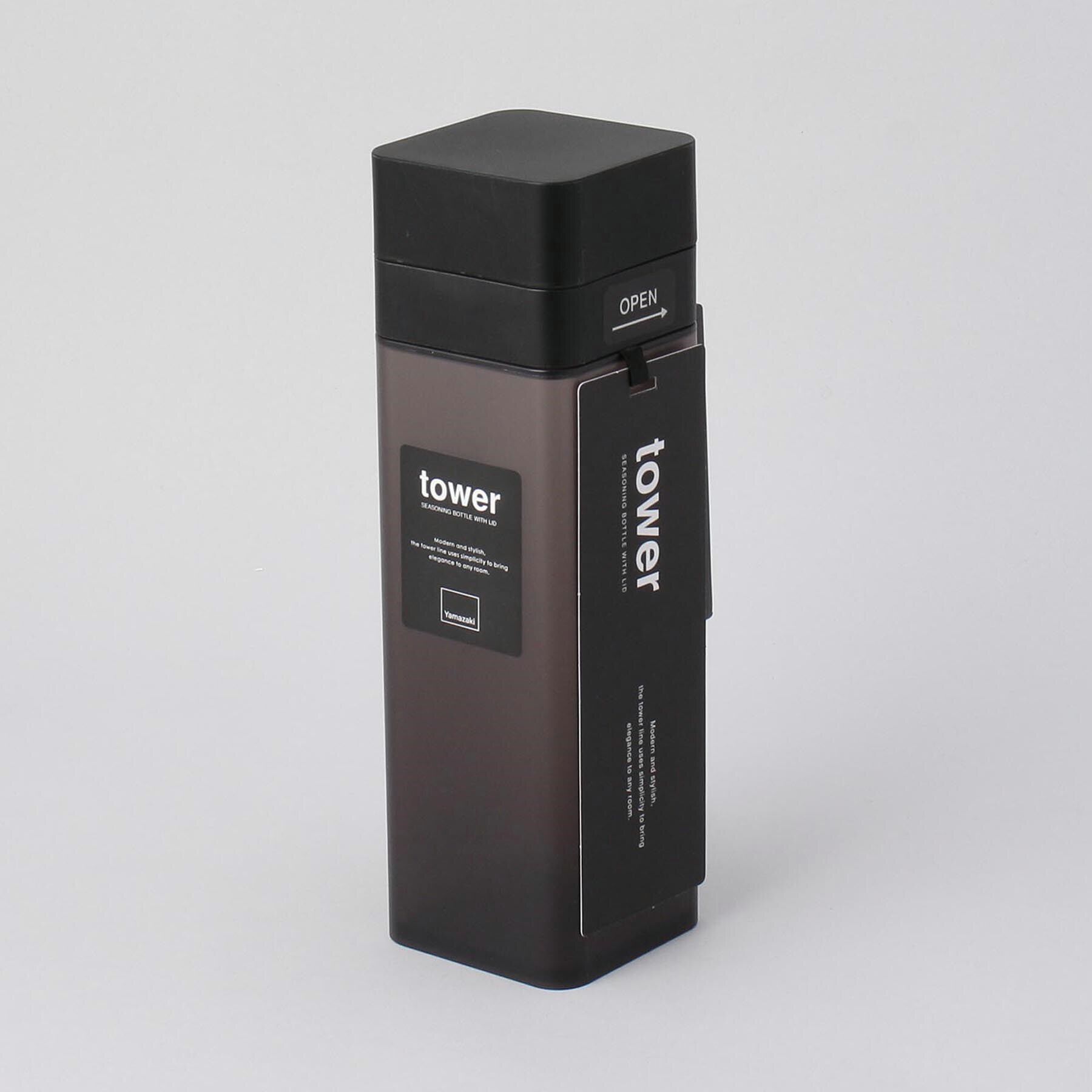 212 KITCHEN STORE「蓋付き調味料ボトル BK 山崎実業 ＜tower タワー＞」|食器・キッチングッズ|